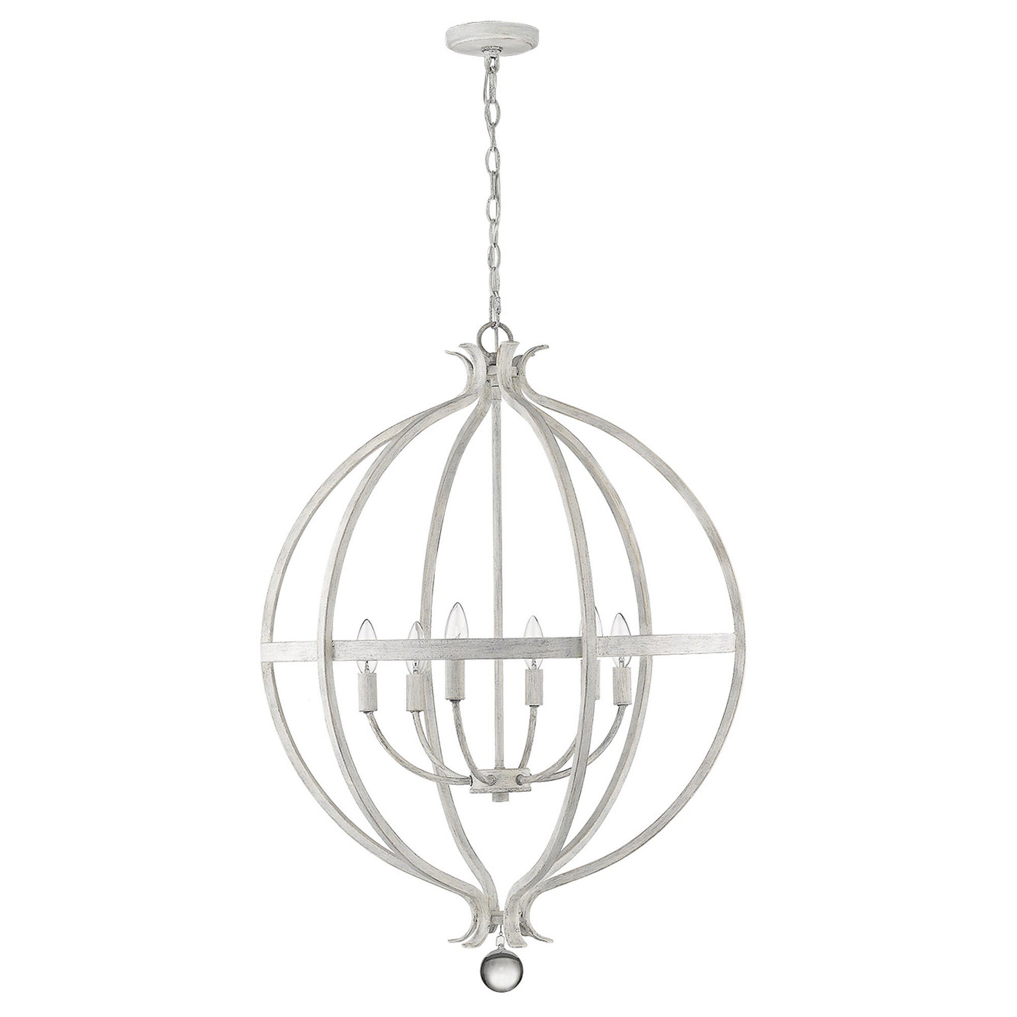 Shown in Country White finish and -- glass and -- shade