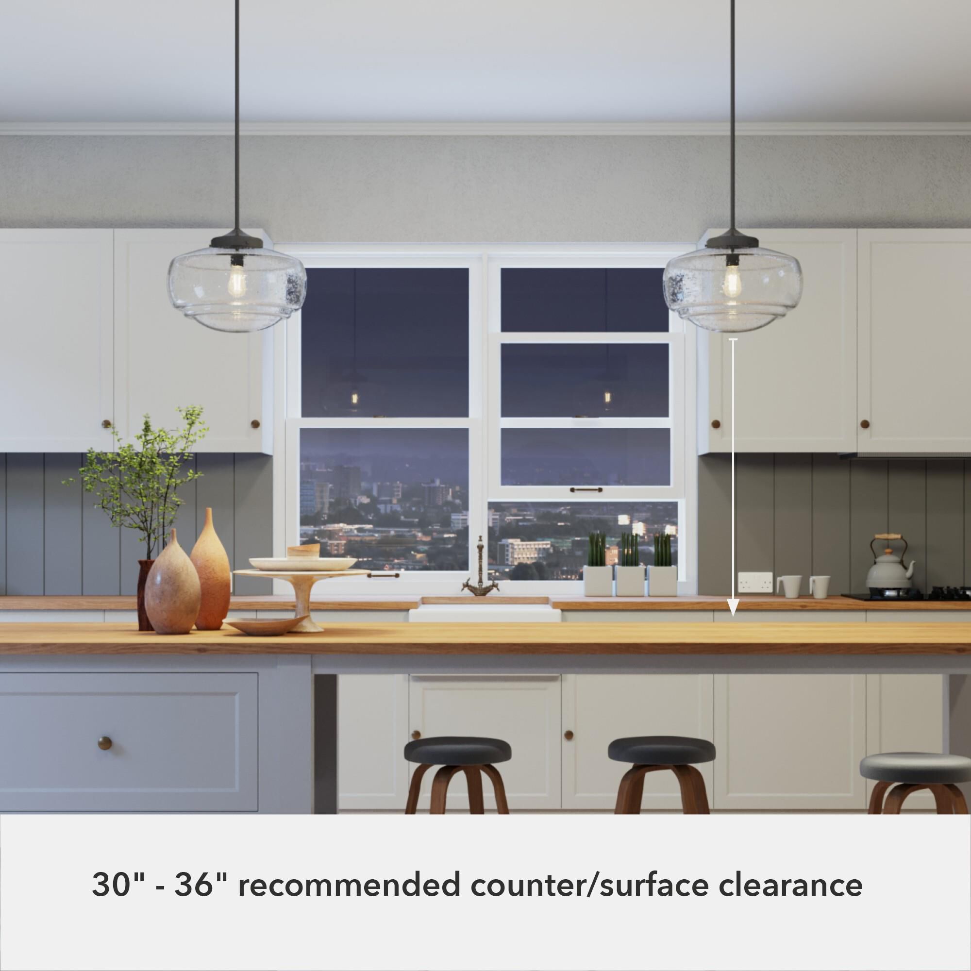 Shown in Noble Bronze finish and Clear Seeded glass