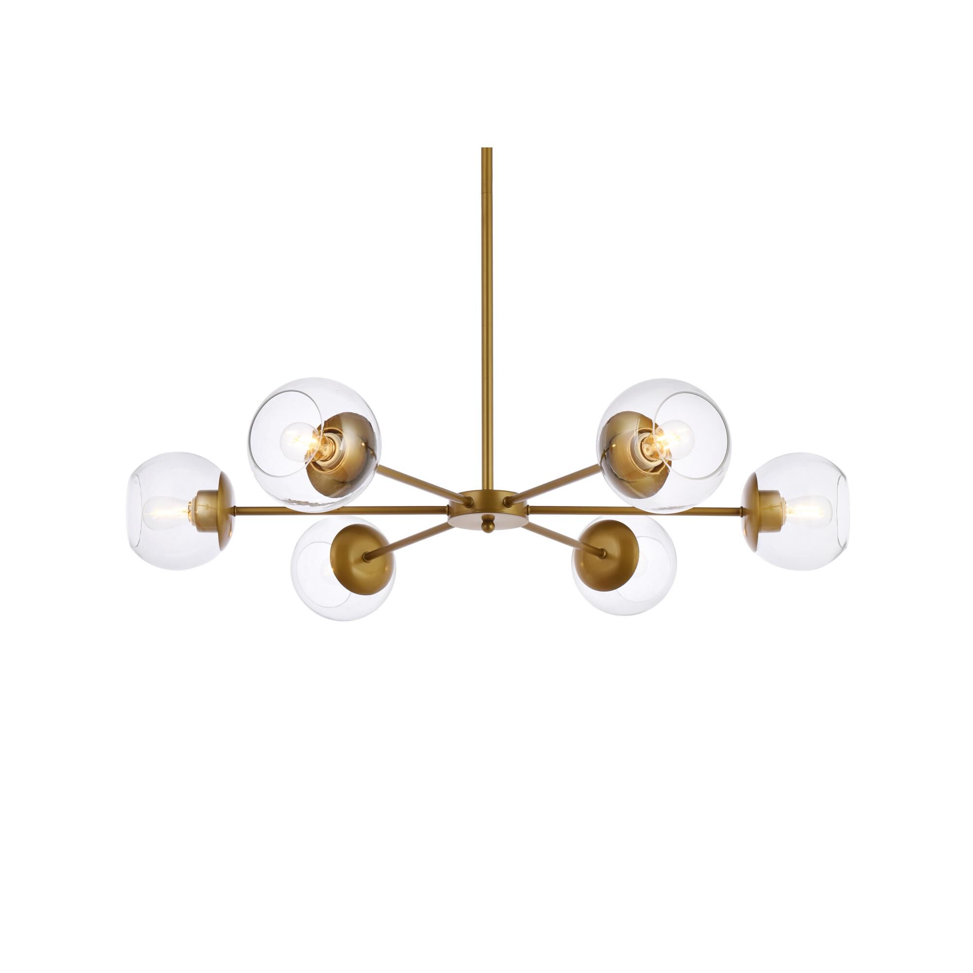 Briggs 36 Inch 6 Light Chandelier by Elegant Lighting