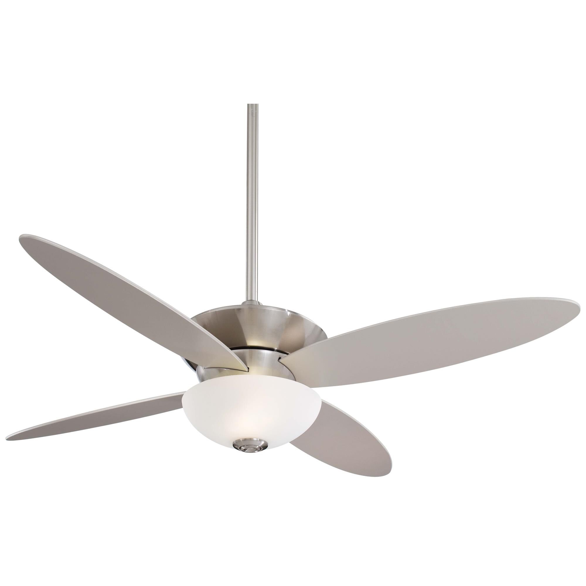 Shown in Brushed Nickel finish and White Frosted glass 