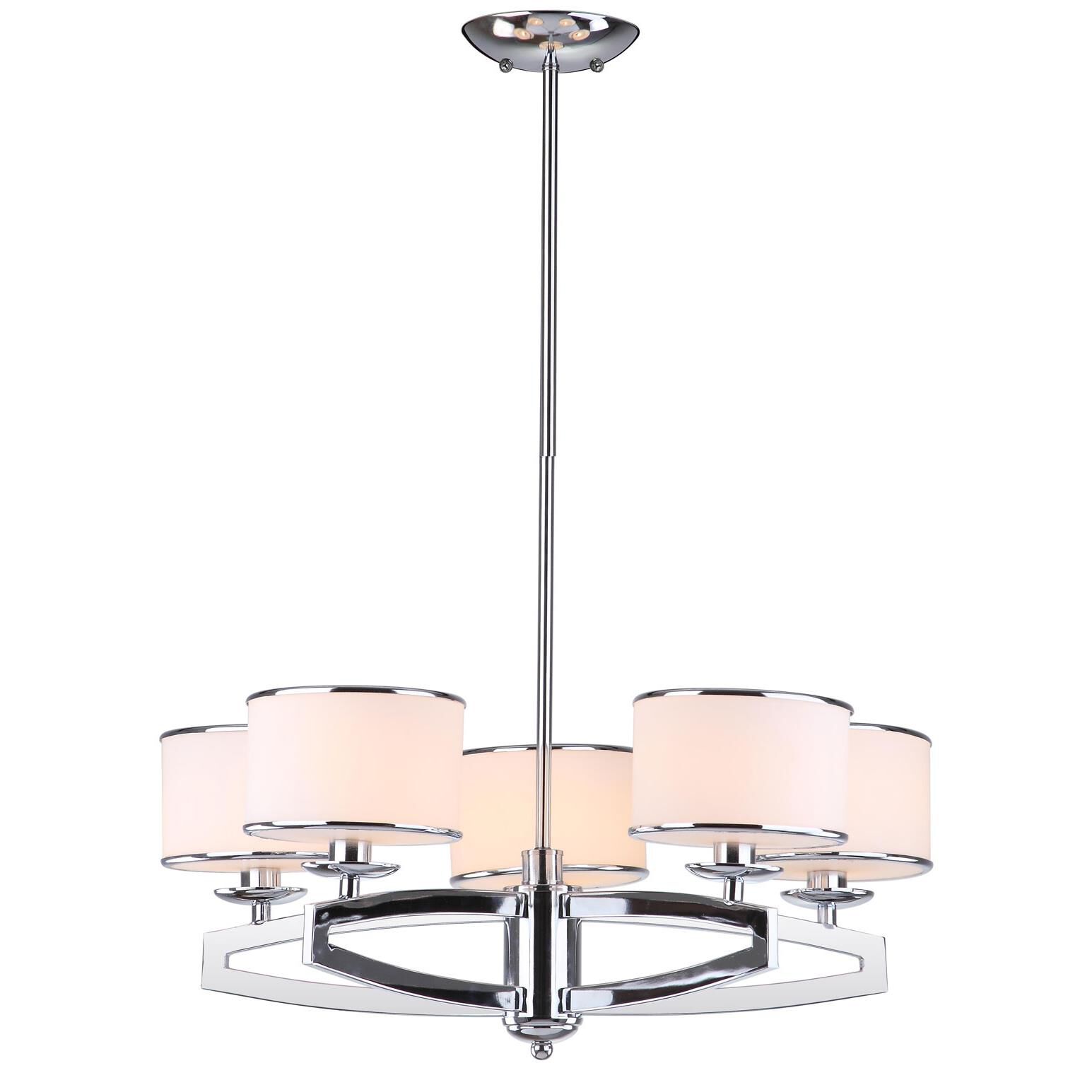 Lenora Drum Adjustable 25 Inch 5 Light Chandelier by Safavieh
