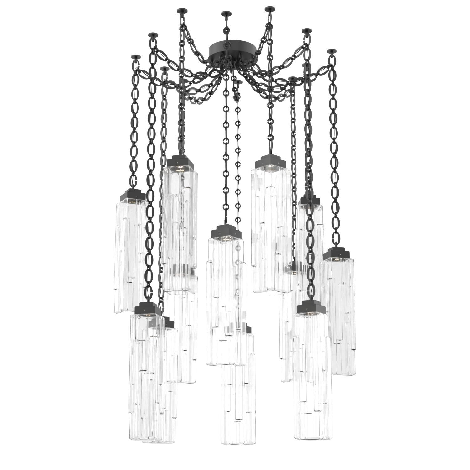 Levi Wilson Ledgestone 14 Inch Multi Pendant Light by Hammerton Studio