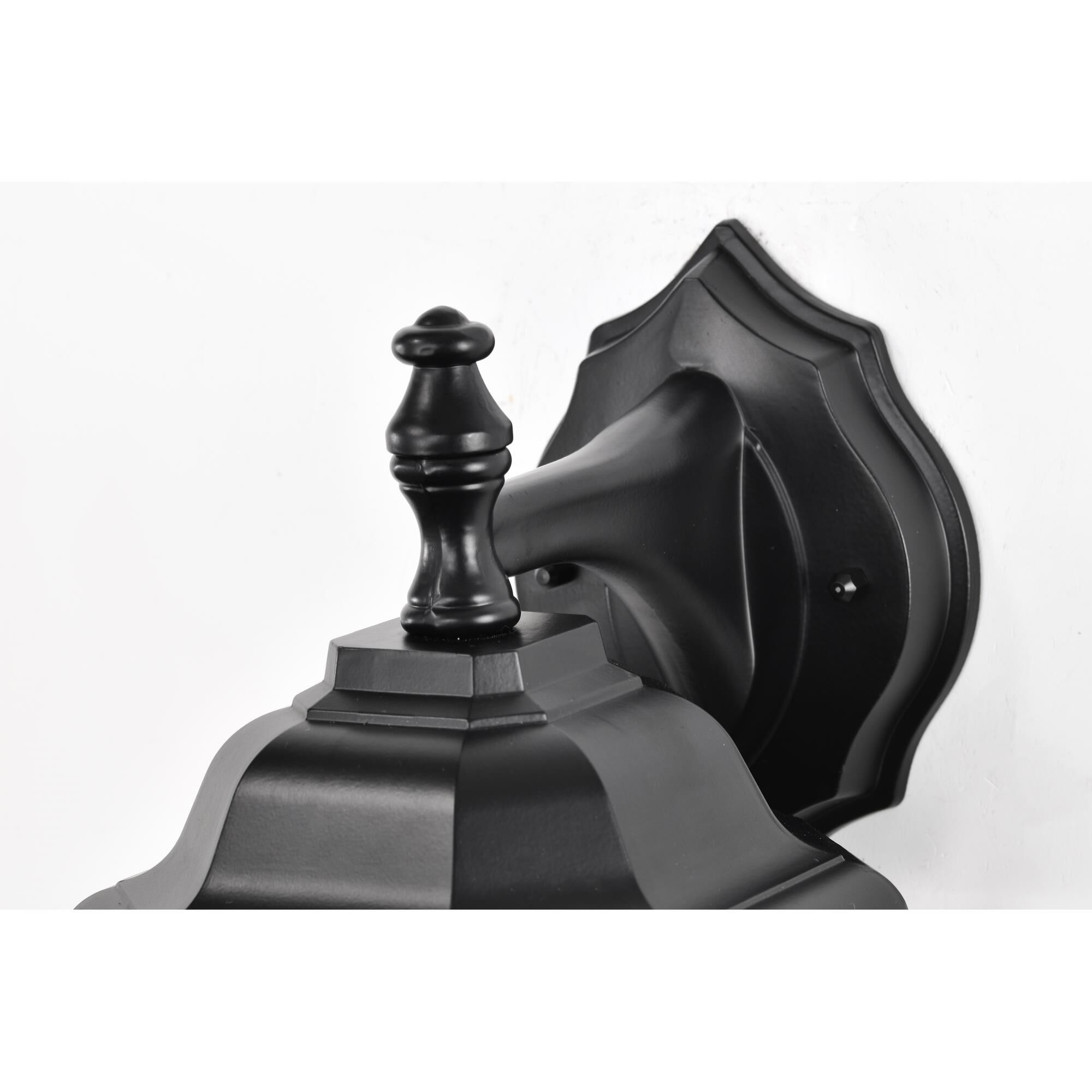 Shown in Matte Black finish and Clear glass and Clear shade