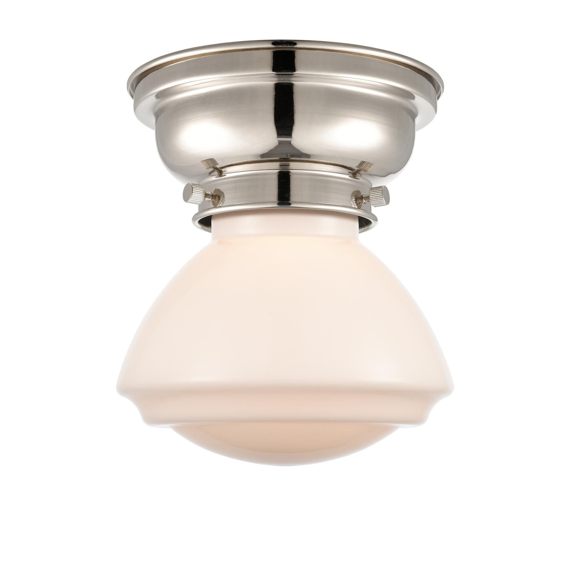 Shown in Polished Nickel finish and Bell glass and Glass shade
