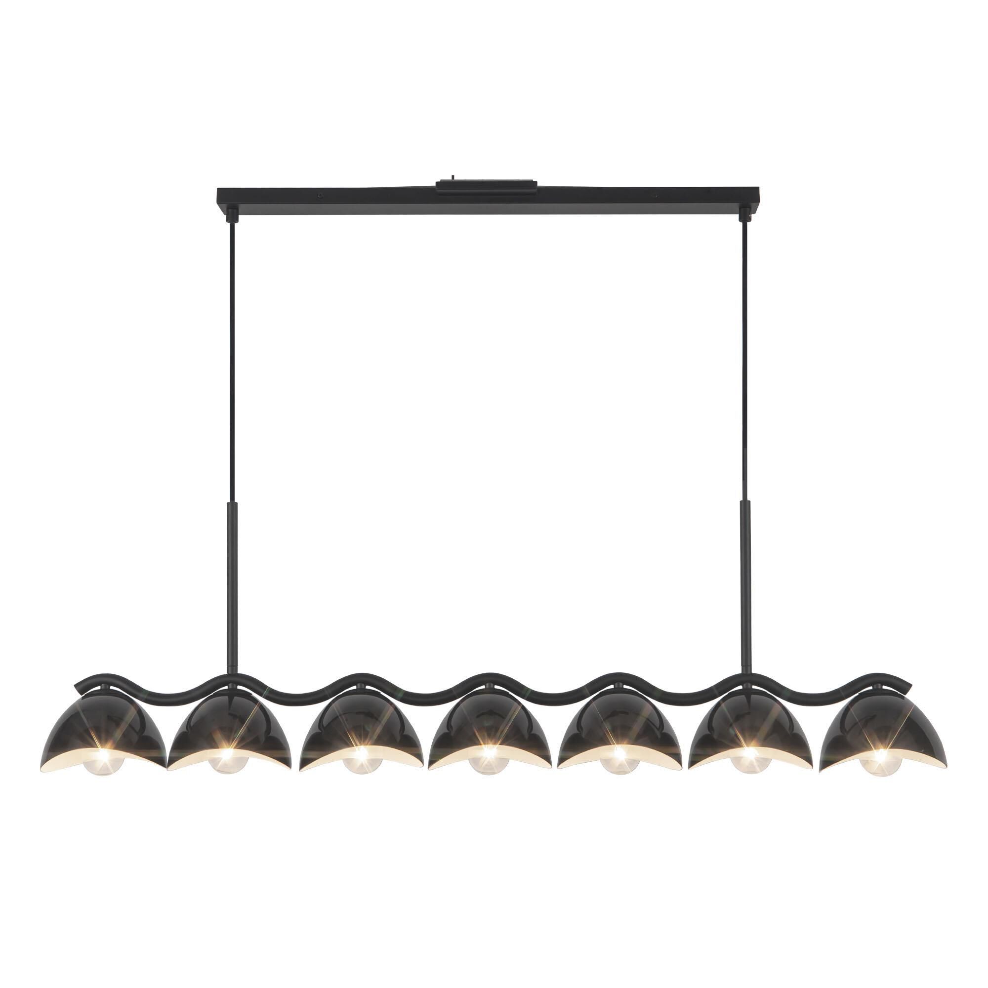 Shown in Black finish and Steel shade