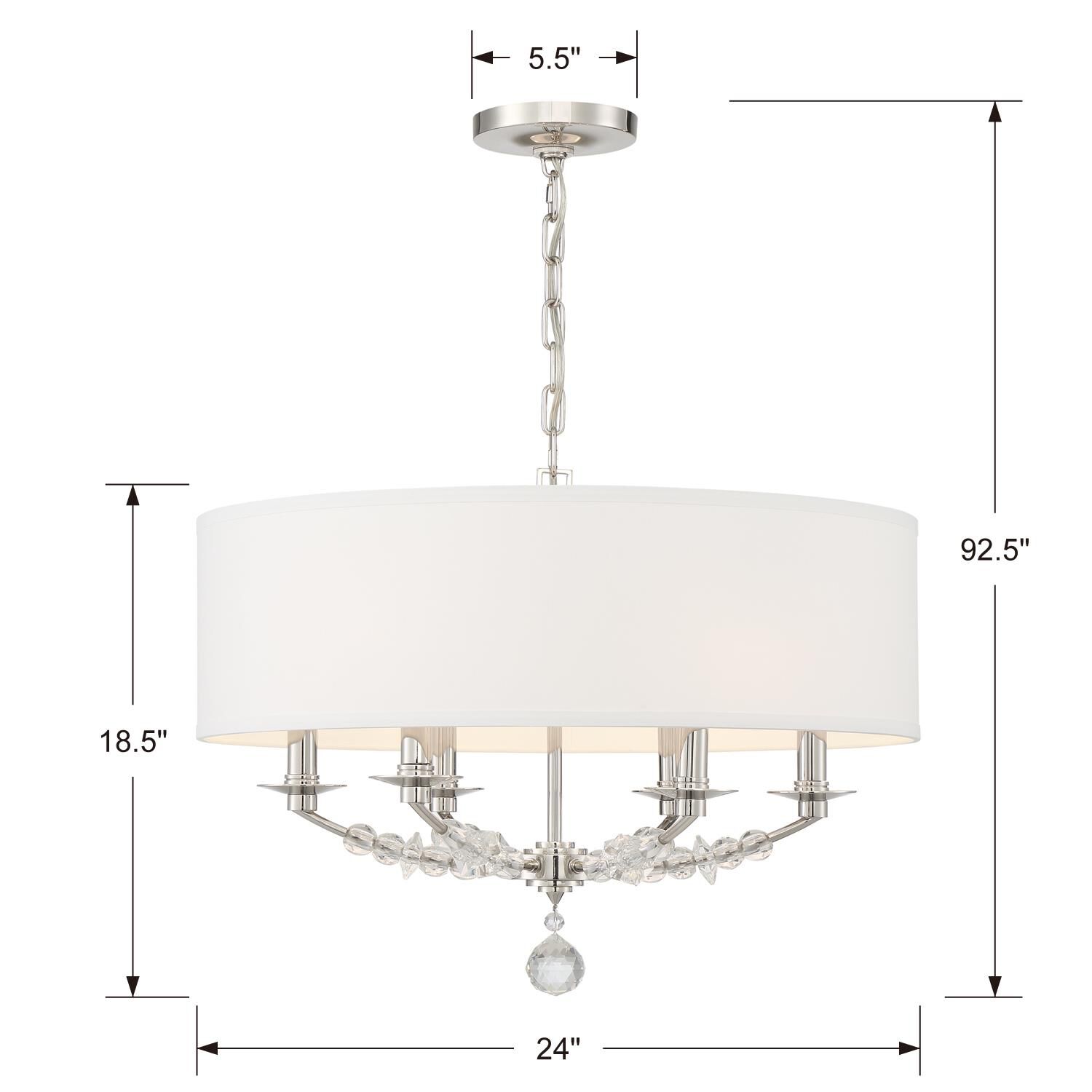 Mirage 24 Inch 6 Light Chandelier by Crystorama