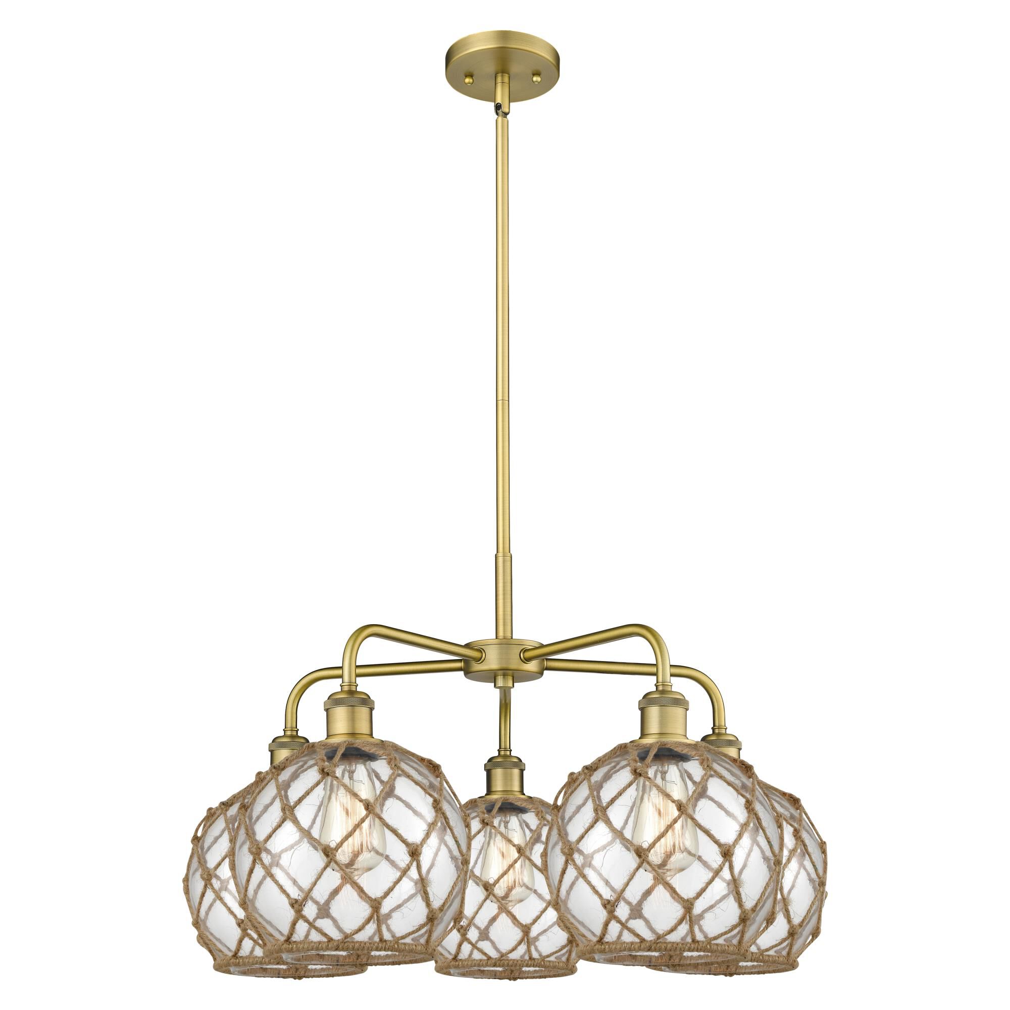 Bruno Marashlian Farmhouse Rope 27 Inch Chandelier by Innovations Lighting