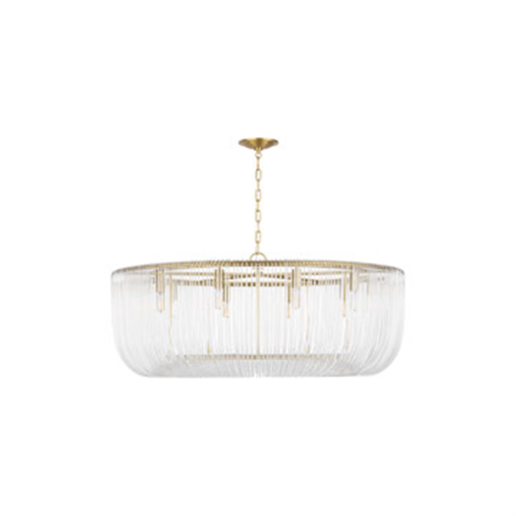 Shown in Burnished Brass finish and Clear glass