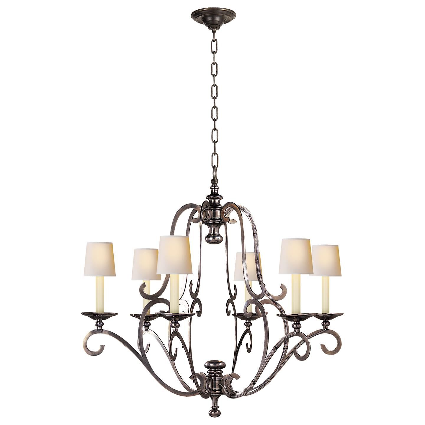Chapman & Myers Piedmont 32 Inch 6 Light Chandelier by Visual Comfort Signature Collection