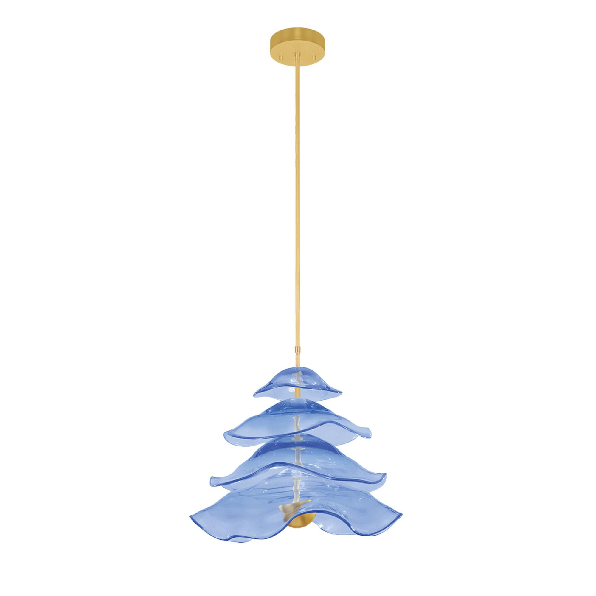 Shown in Gold finish and False crystal and True glass