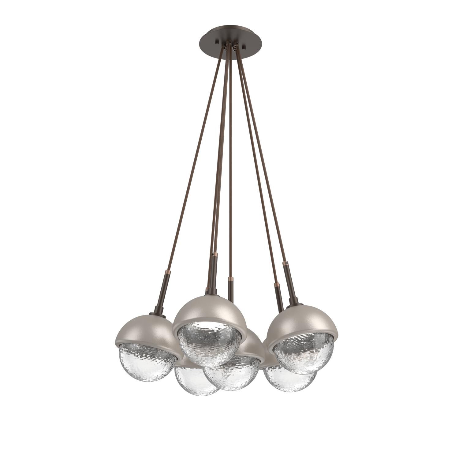 Levi Wilson Cabochon 19 Inch Multi Pendant Light by Hammerton Studio