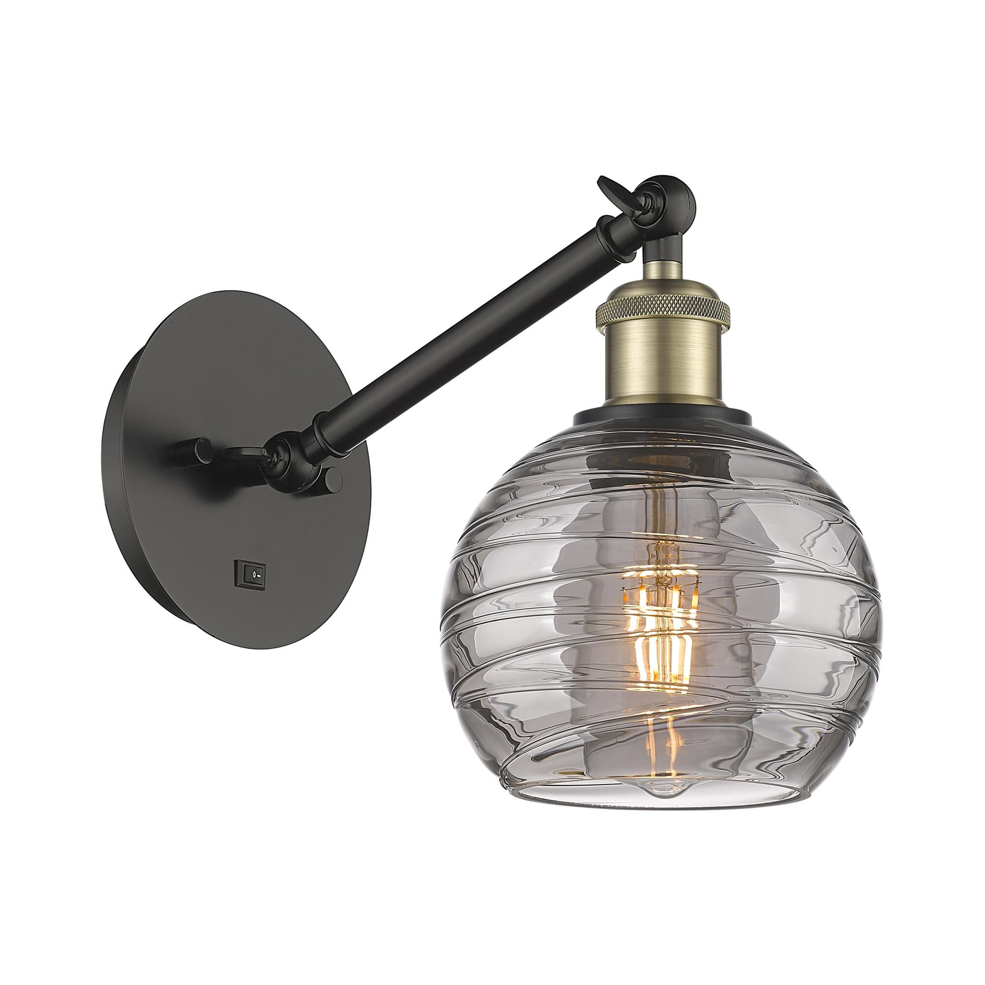 Bruno Marashlian Athens Deco Swirl 6 Inch Wall Swing Lamp by Innovations Lighting