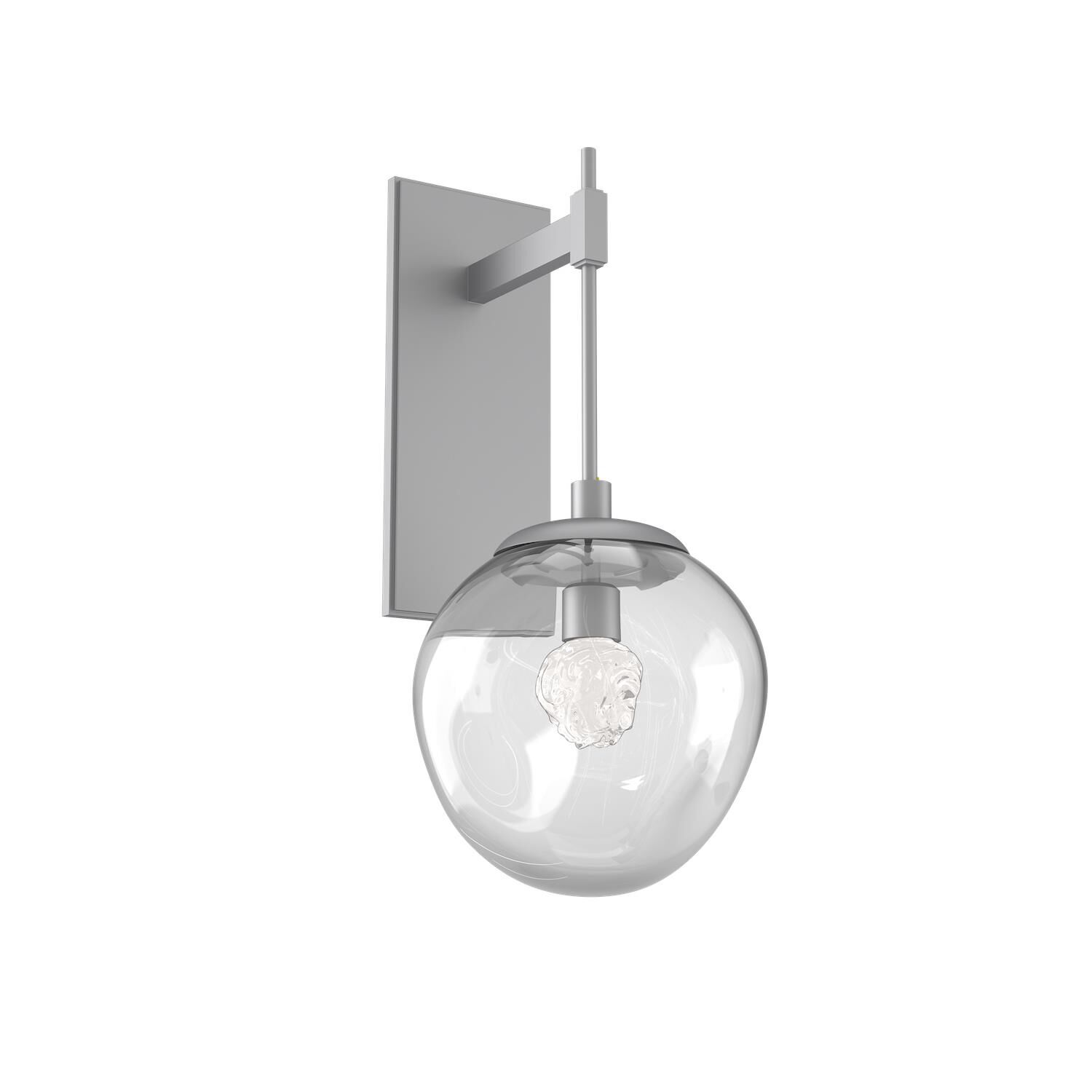 Shown in Classic Silver finish and Floret Inner And Clear Outer glass