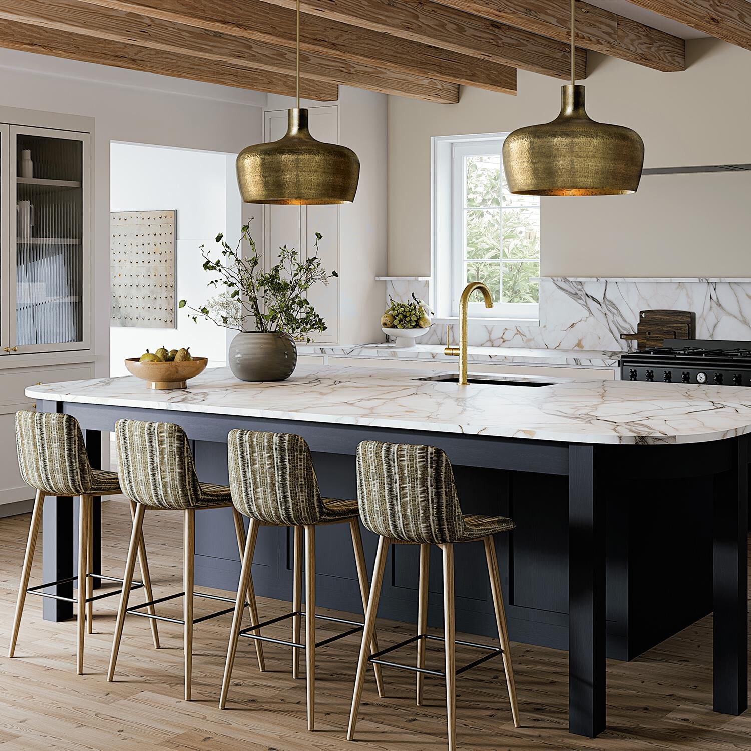 Shown in Tibetan Hammered Brass finish