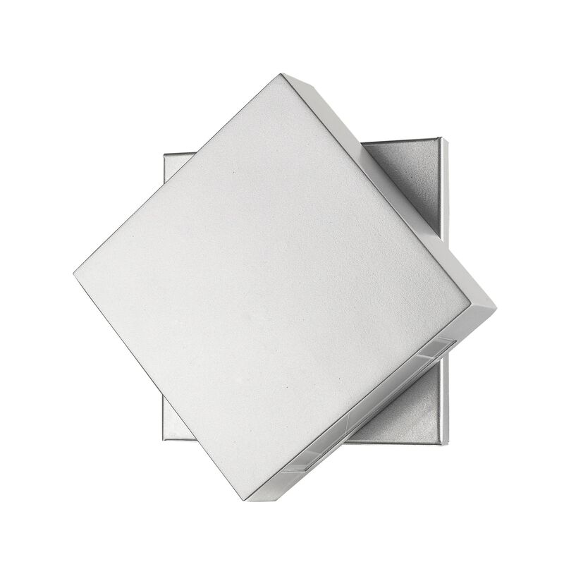 Quadrate 9 Inch Tall 2 Light LED Outdoor Wall Light by Z-Lite