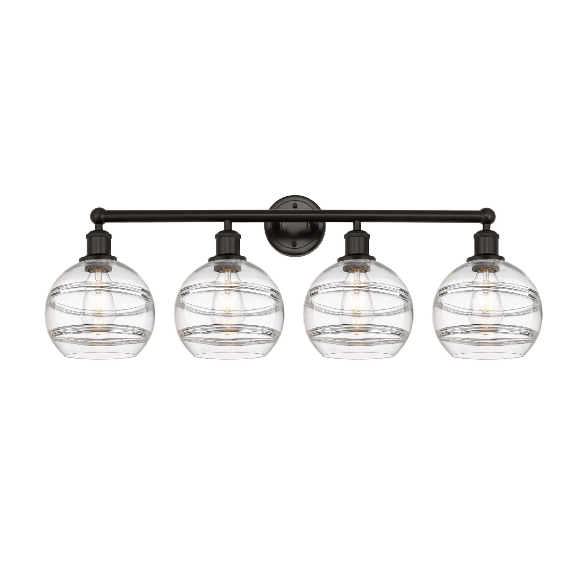 Shown in Oil Rubbed Bronze finish and Clear glass