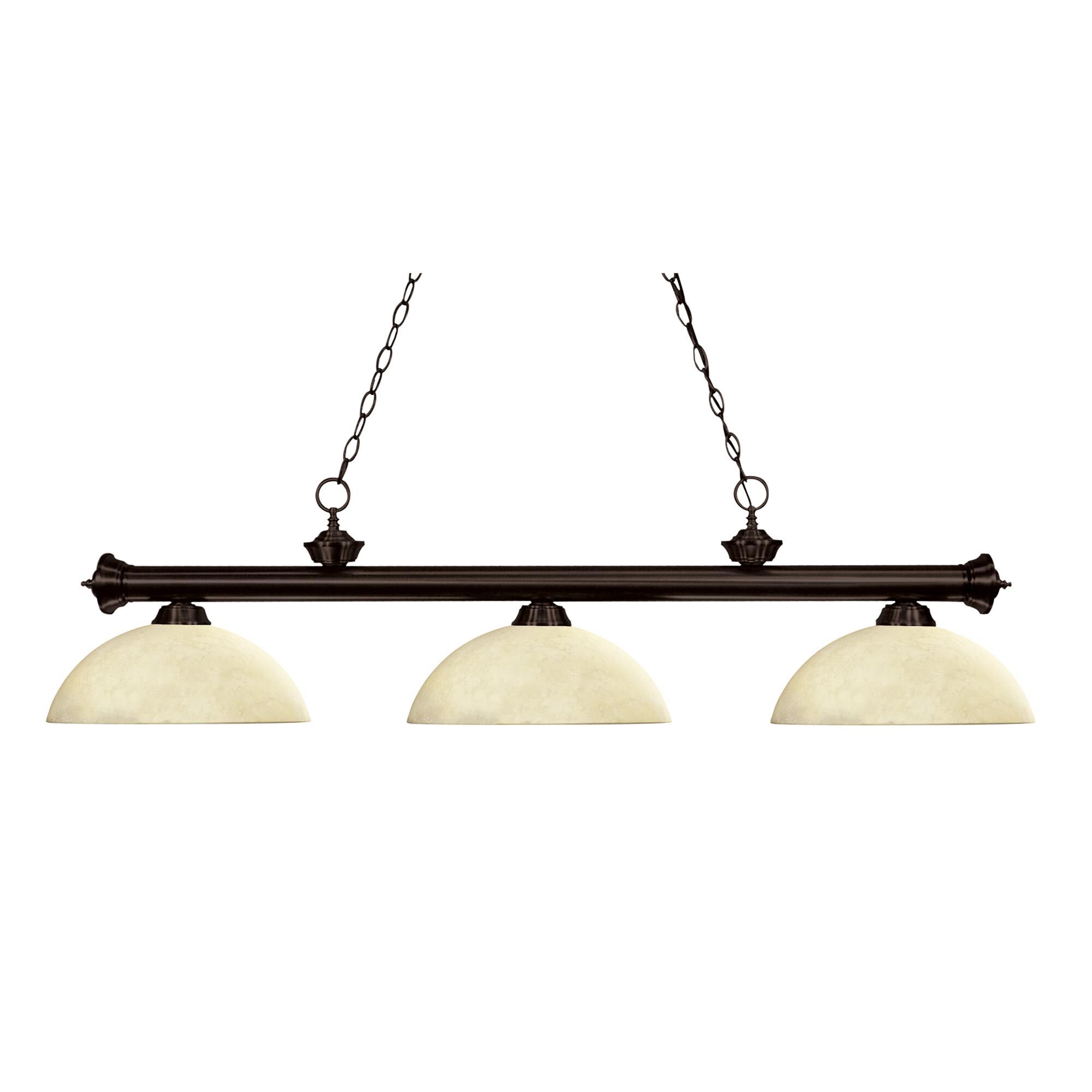 Shown in Bronze finish and Glass shade