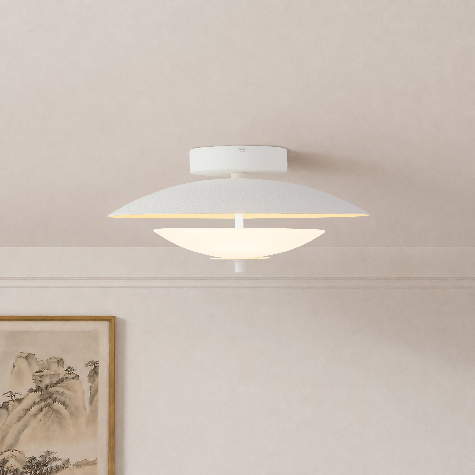 Peyton Fox Prescott 16 Inch Semi Flush Mount,