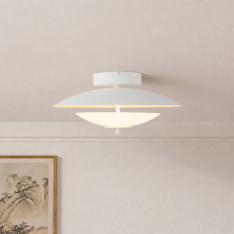 Peyton Fox Prescott 16 Inch Semi Flush Mount by Alora Lighting