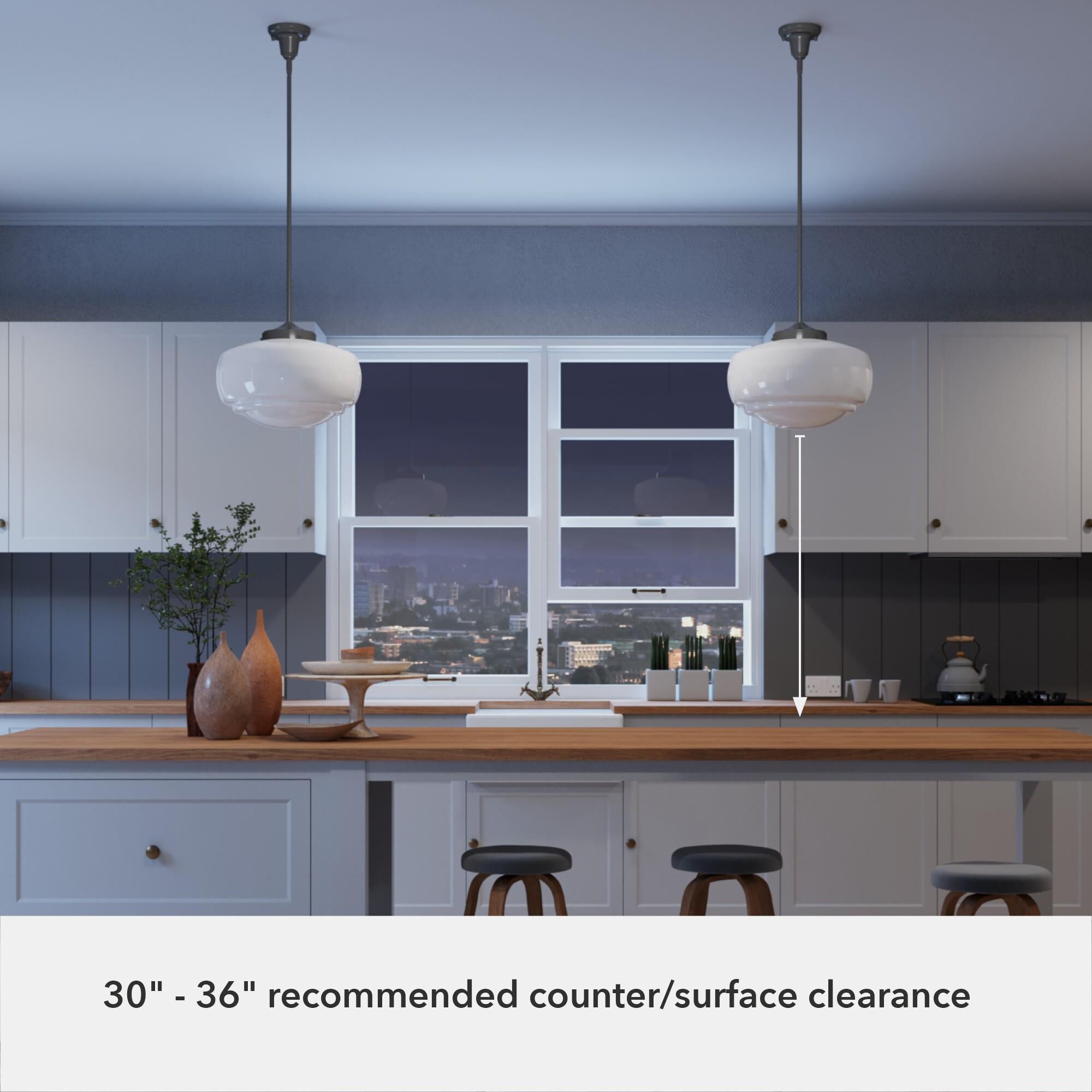 Shown in Noble Bronze finish and Cased White glass