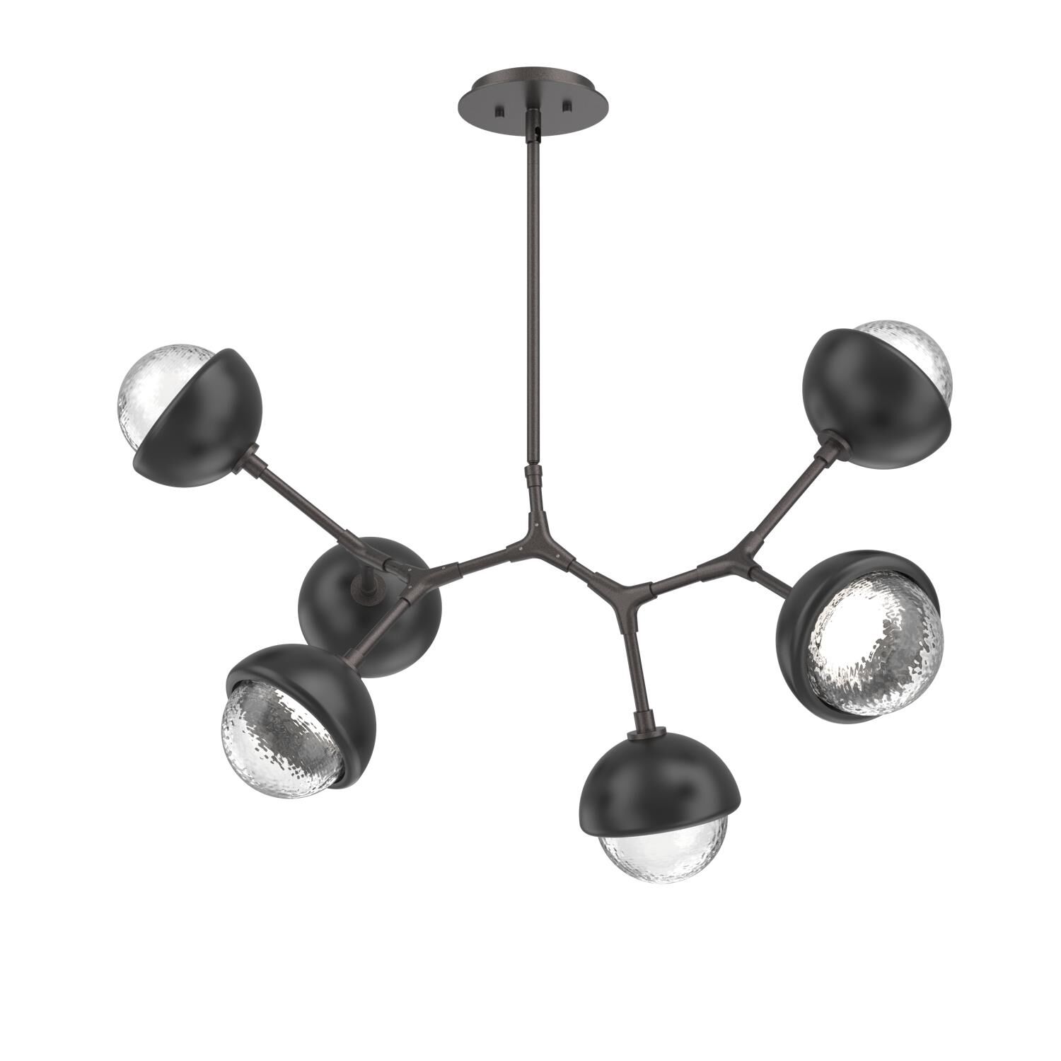Shown in Graphite finish and Clear glass and Matte Black accent