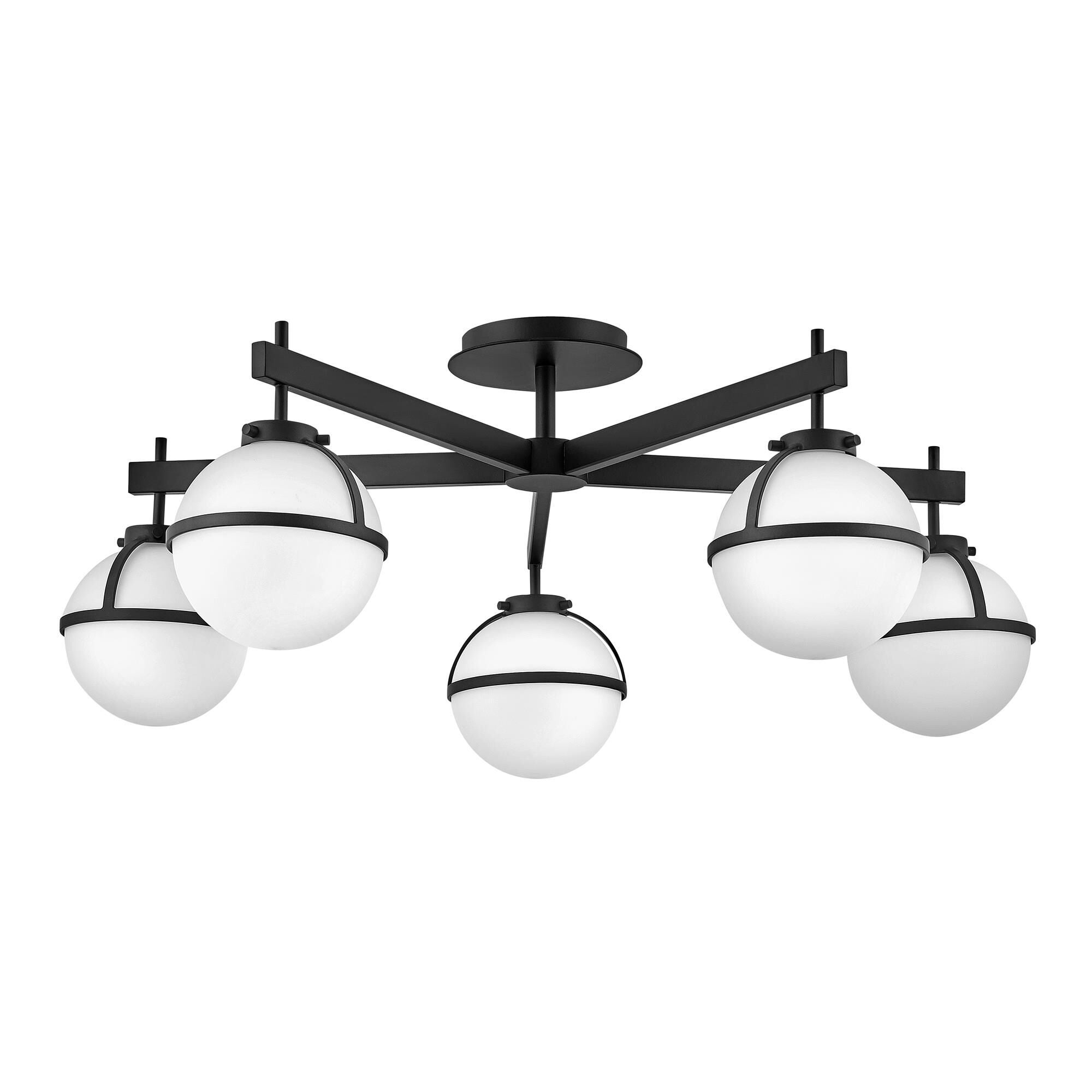 Hollis 32 Inch 5 Light Semi Flush Mount,