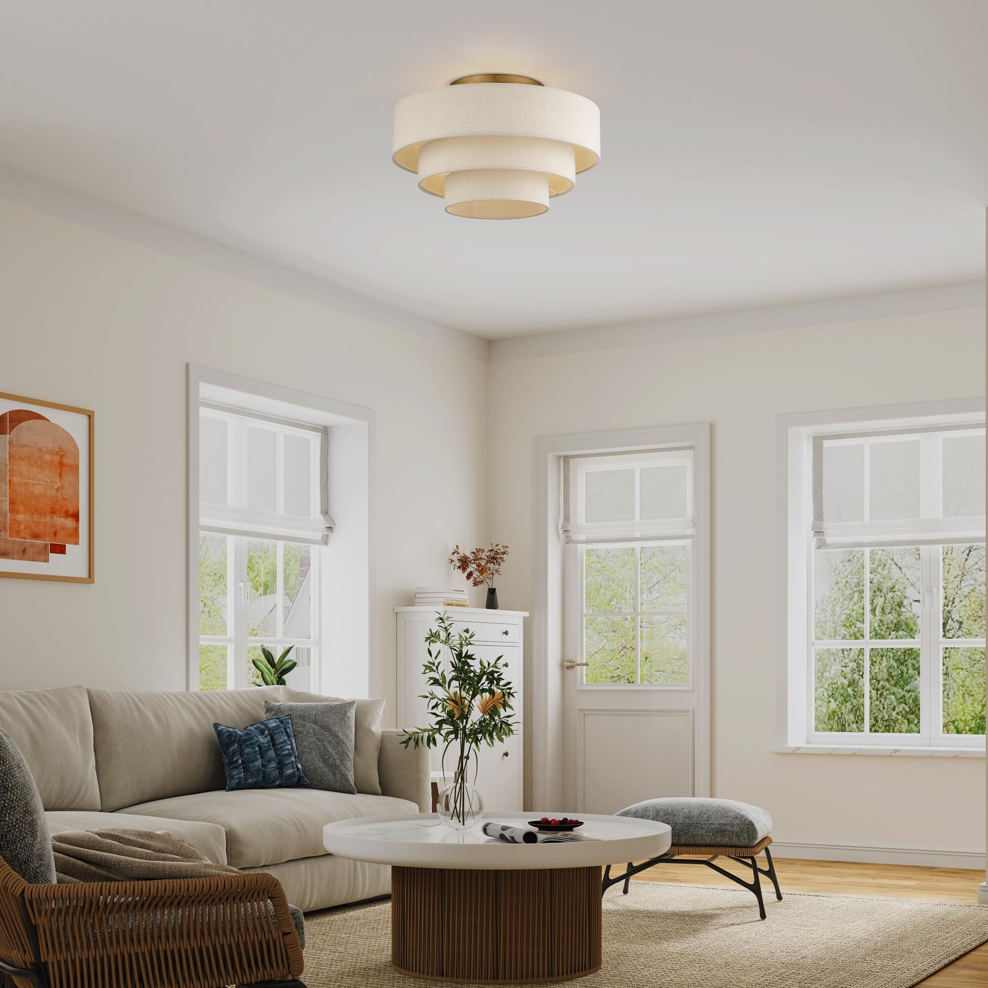 Bellingham 21 Inch Semi Flush Mount by Livex Lighting
