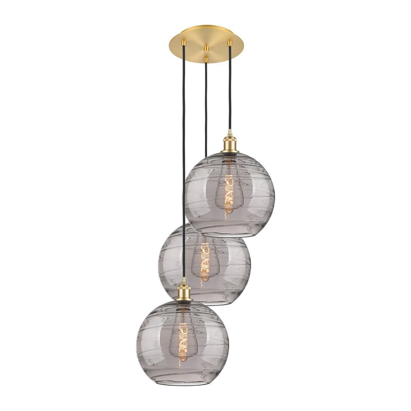 Bruno Marashlian Athens Deco Swirl 18 Inch 3 Light Multi Light Pendant by Innovations Lighting