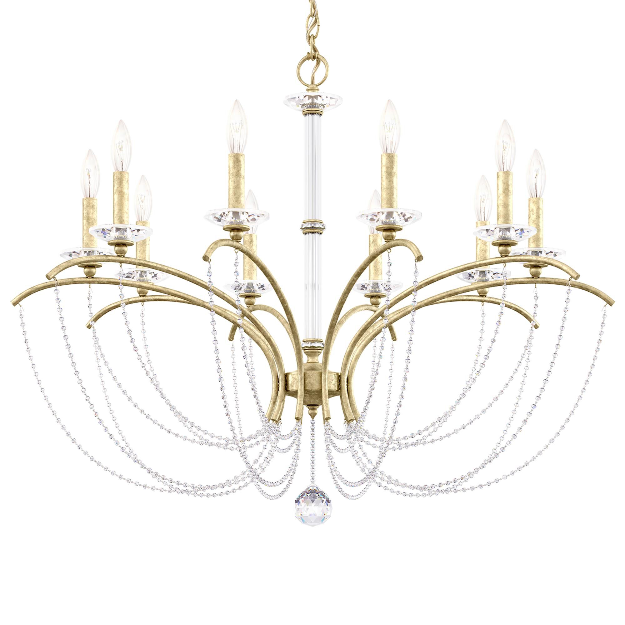 Shown in Heirloom Silver finish and Clear Optic crystal