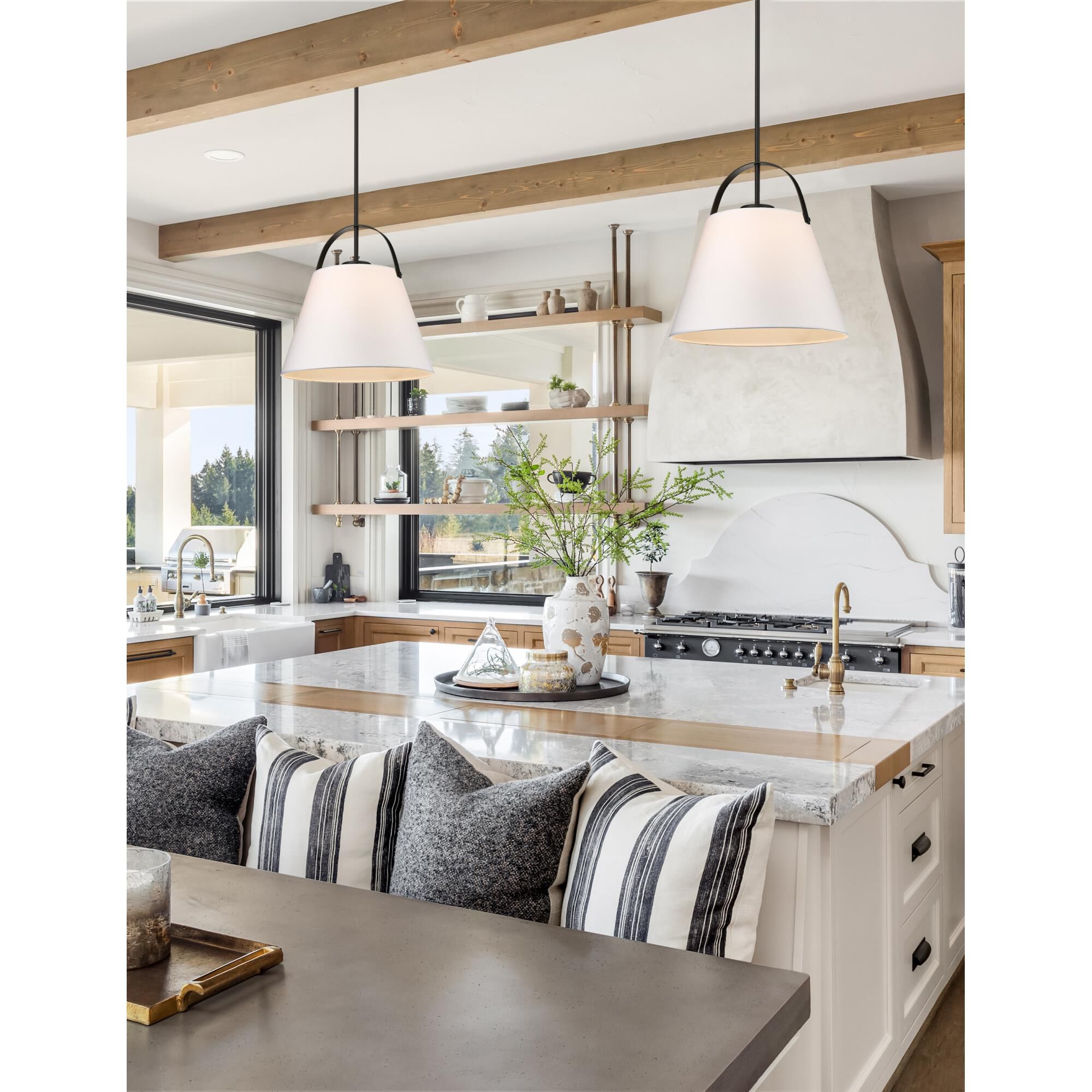 Z-Lite Z-Studio Linen Pendant 18 Inch Large Pendant