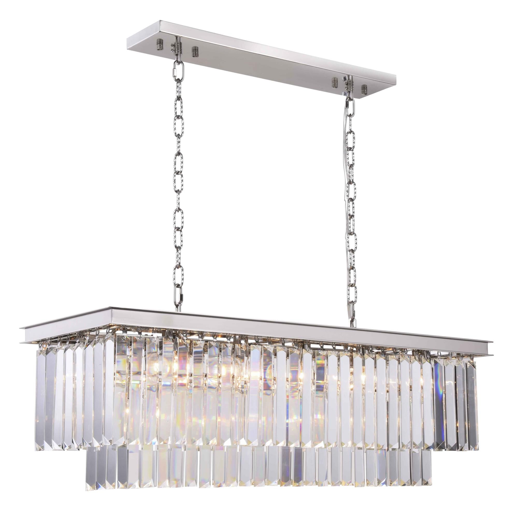 Shown in Polished Nickel finish and Royal Cut crystal and Clear accent