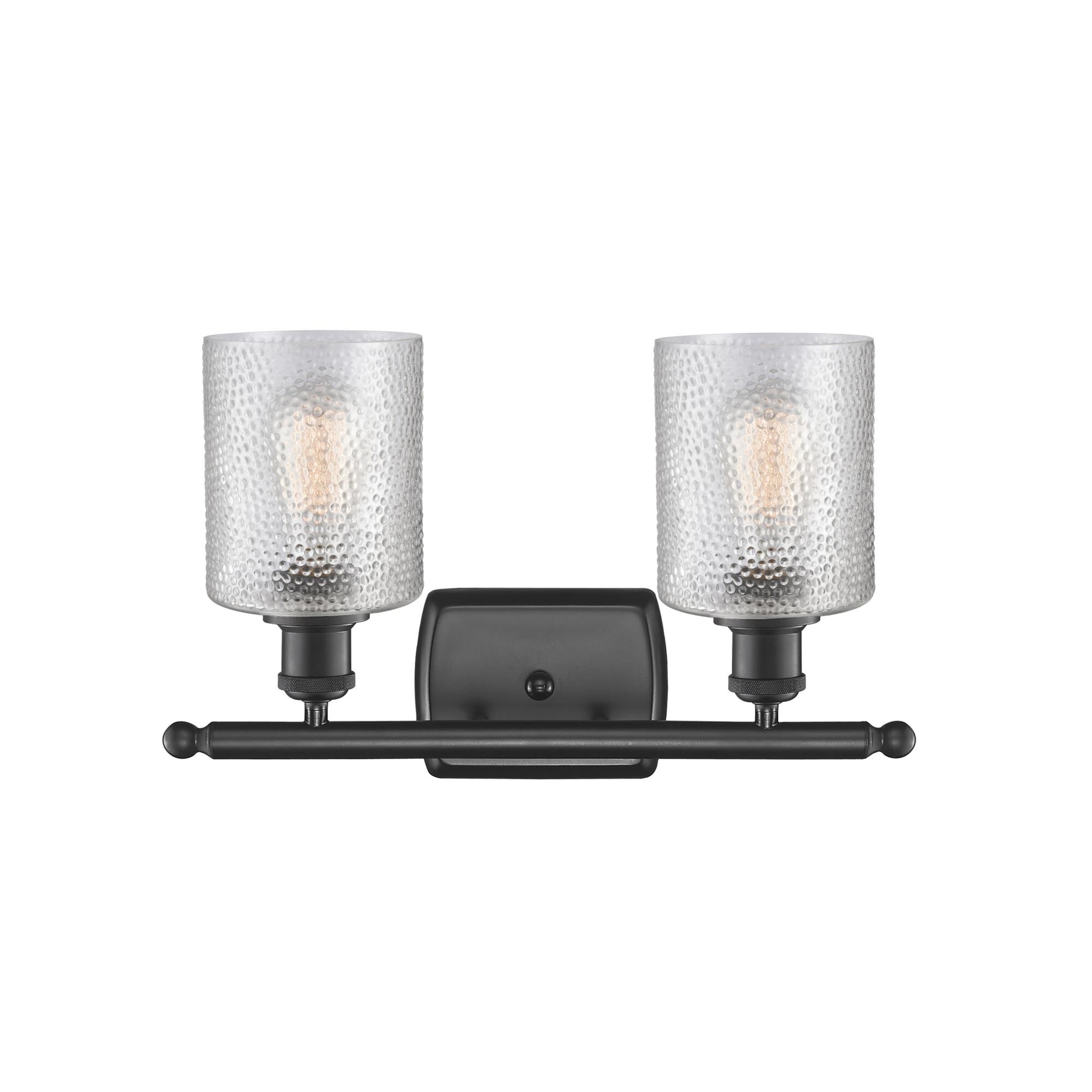 Shown in Matte Black finish and Clear glass