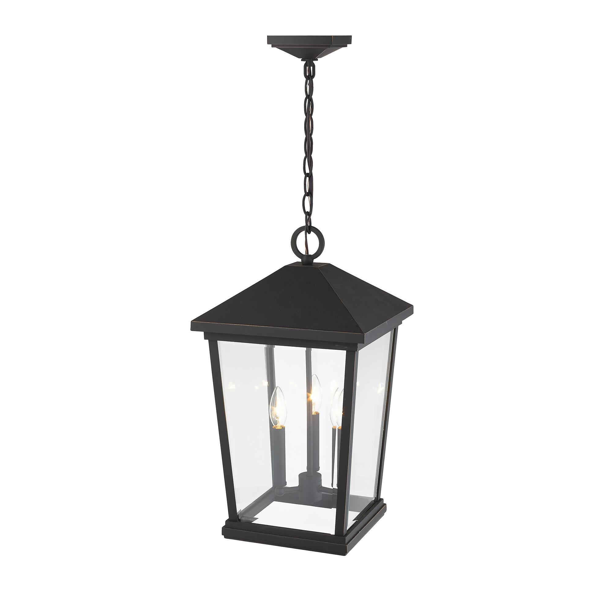 Beacon 21 Inch Tall 3 Light Outdoor Hanging Lantern by Z-Lite