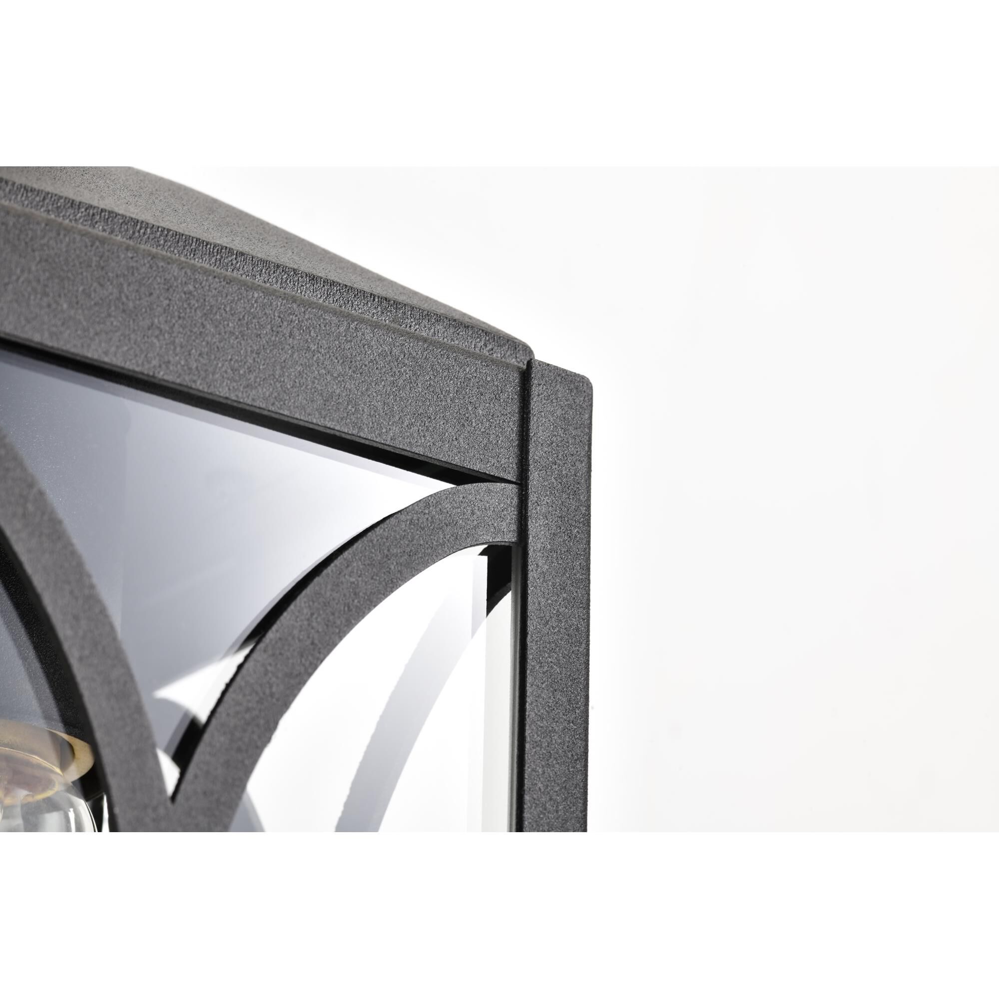 Shown in Matte Black finish and Clear glass