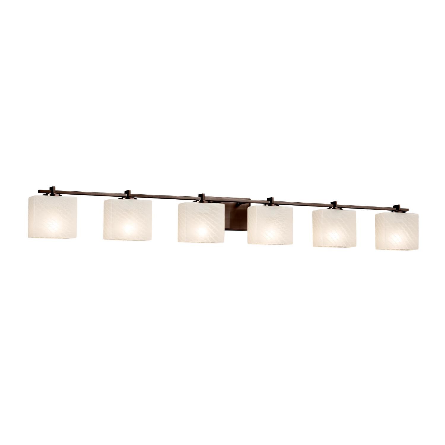 Fusion 56 Inch 6 Light Bath Vanity Light by Justice Design Group