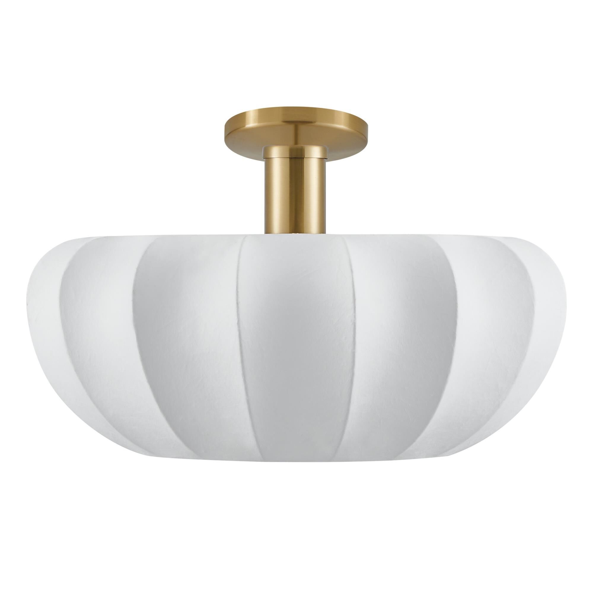 Shown in Brushed Gold finish and White shade