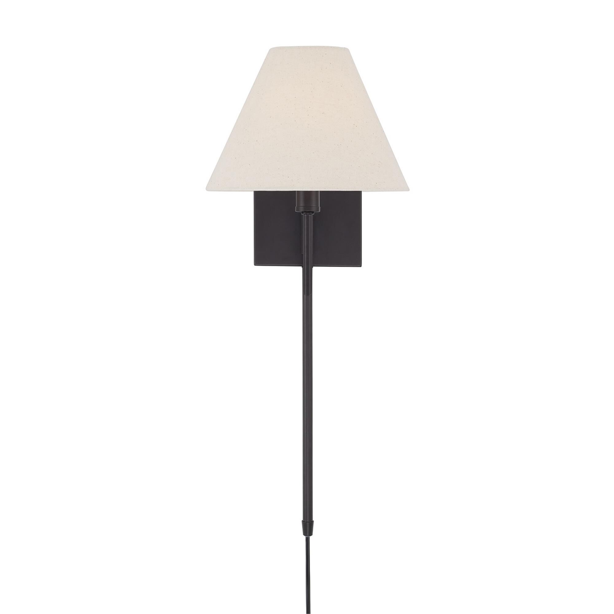 Shown in Espresso finish and Ecru Fabric shade
