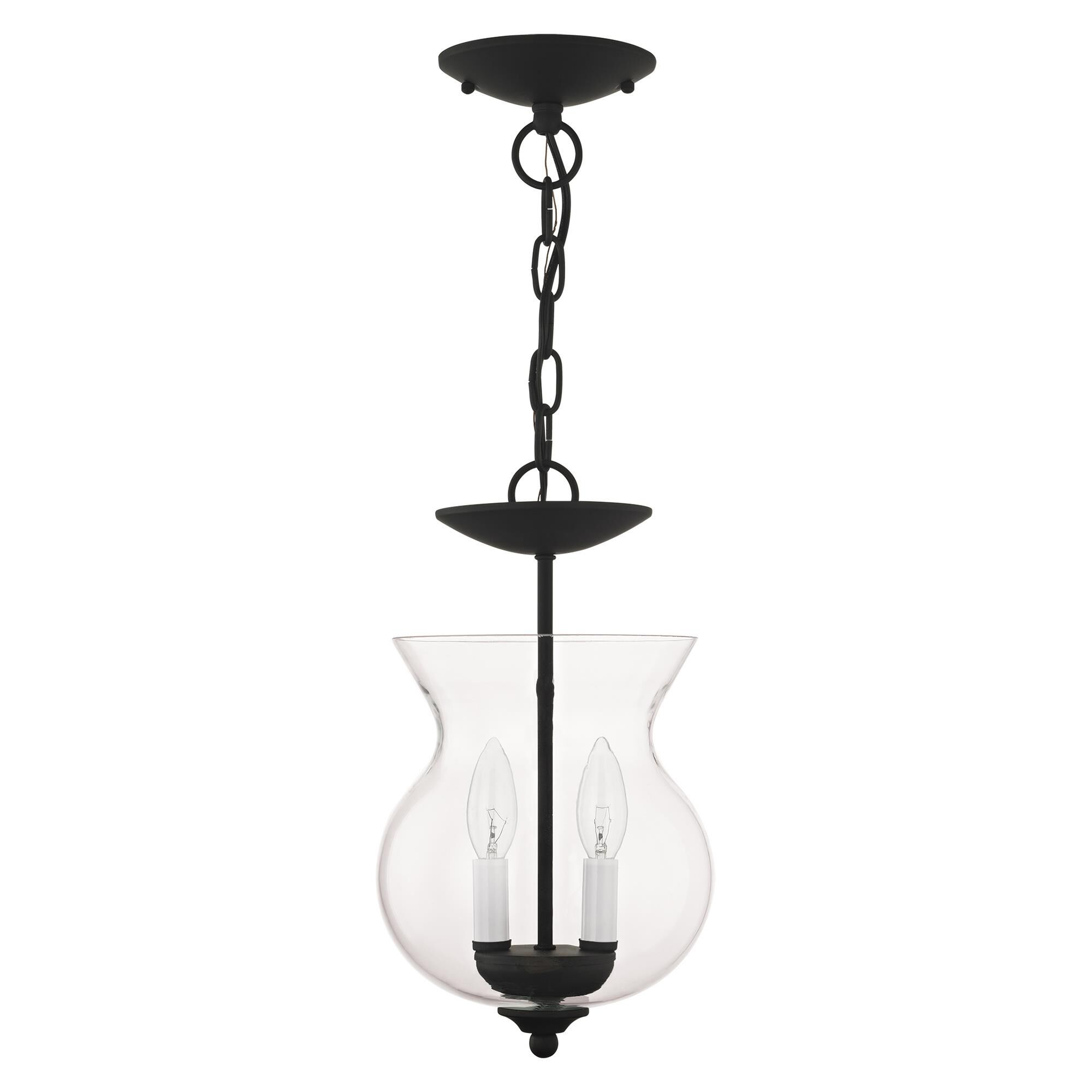 Home Basics 8 Inch 2 Light Semi Flush Mount by Livex Lighting