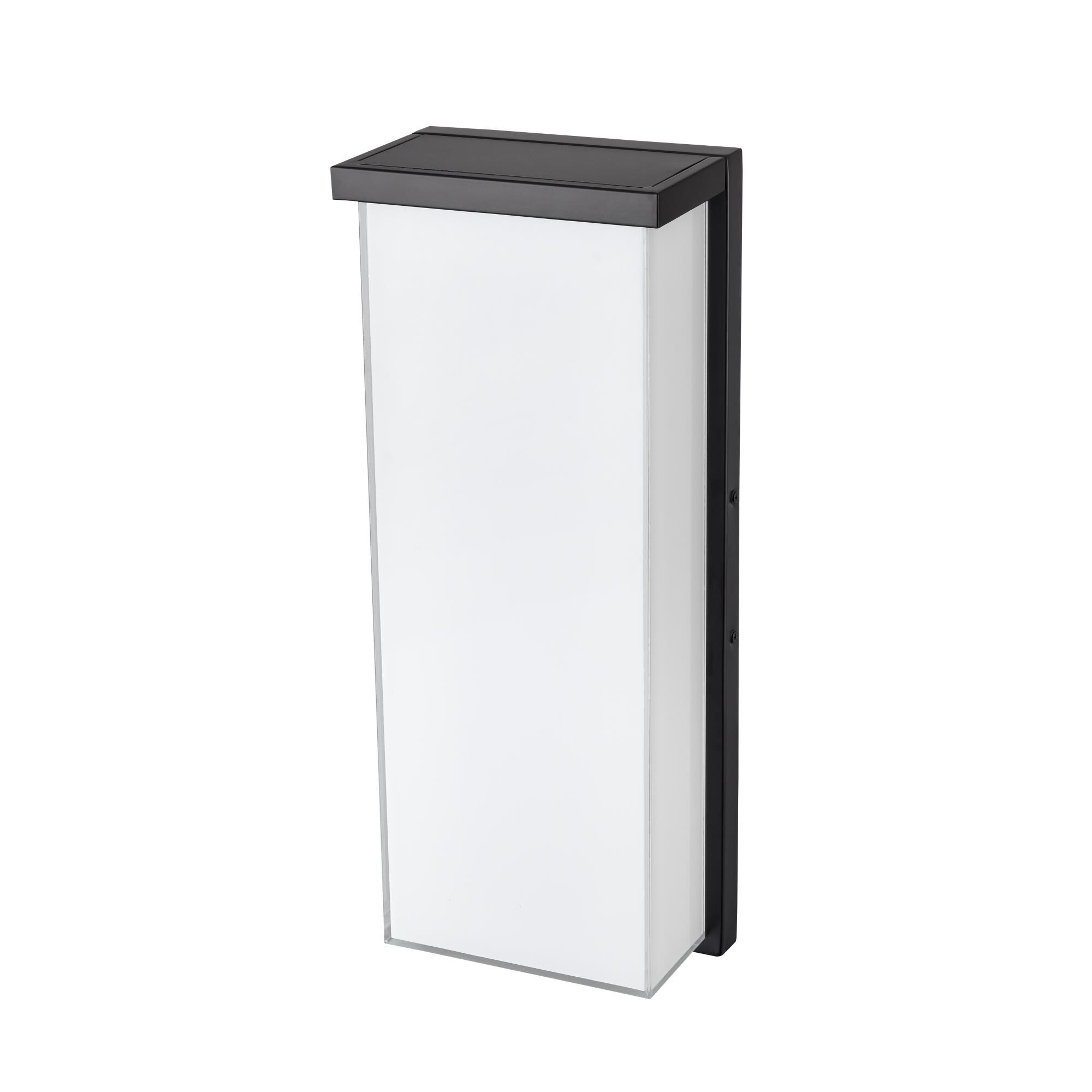 Shown in Powder Coated Black finish and White glass