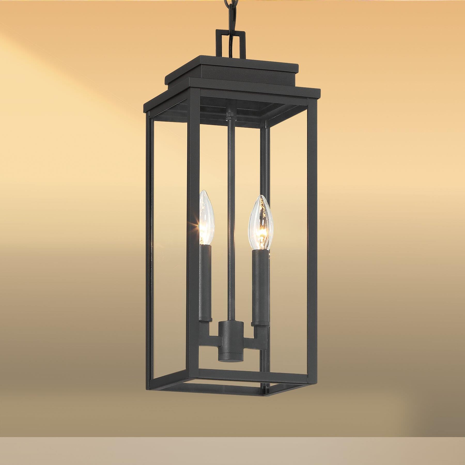 Shown in Textured Black finish and Clear glass