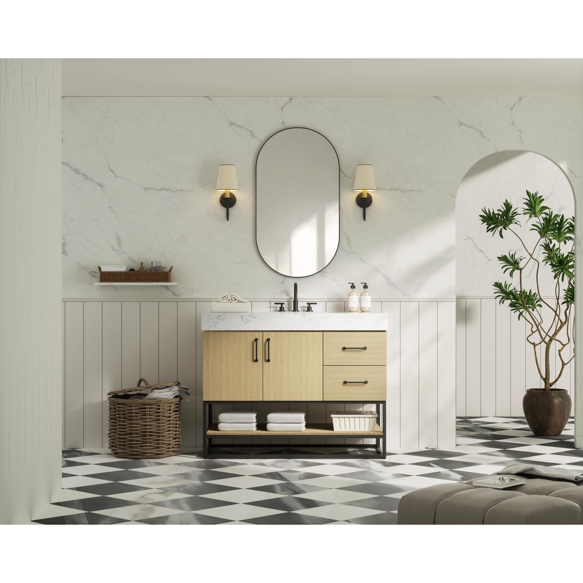 Caroline 42 Inch Bath Vanity by Elegant Dcor