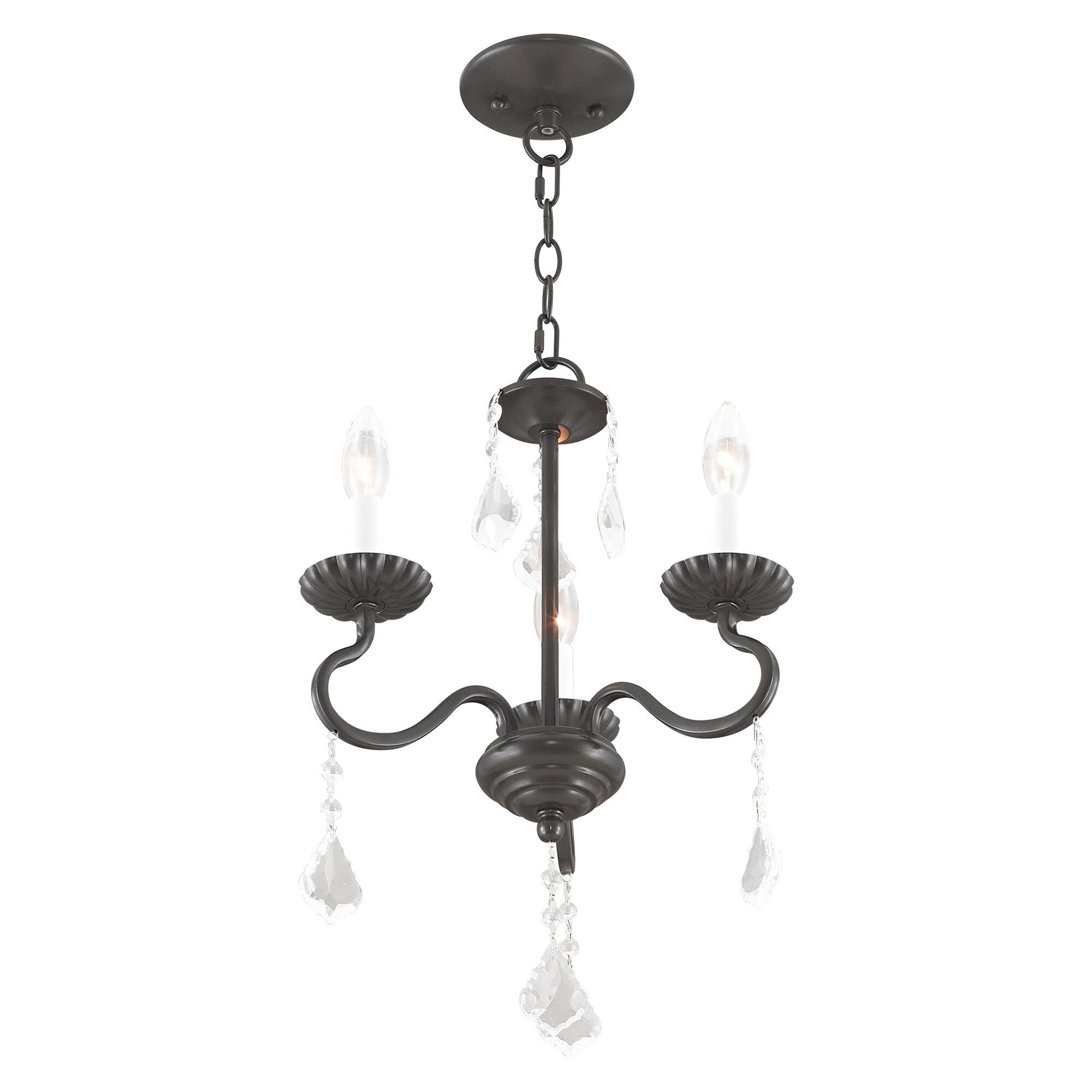 Callisto 14 Inch 3 Light Mini Chandelier by Livex Lighting