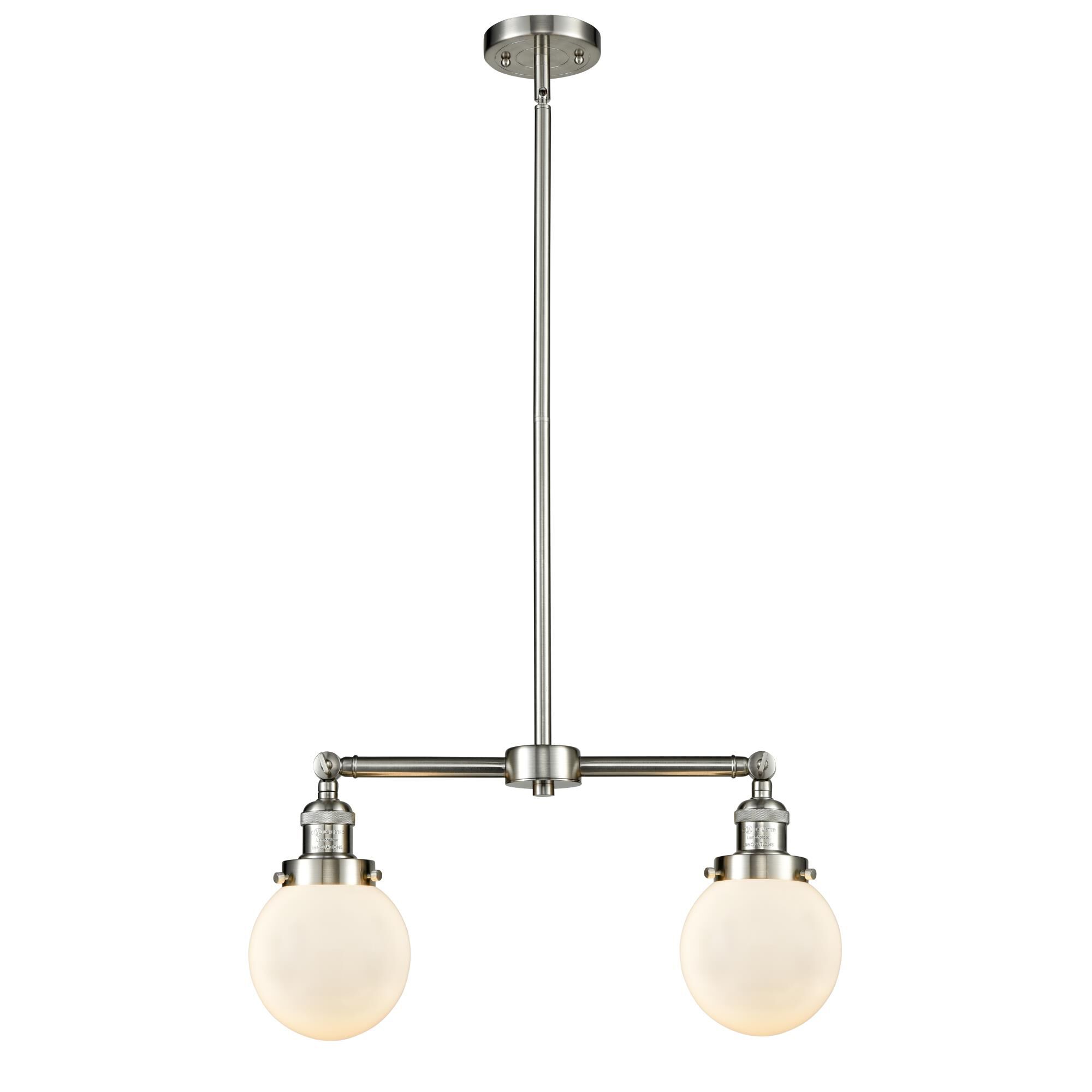 Shown in Brushed Satin Nickel finish and Gloss White glass