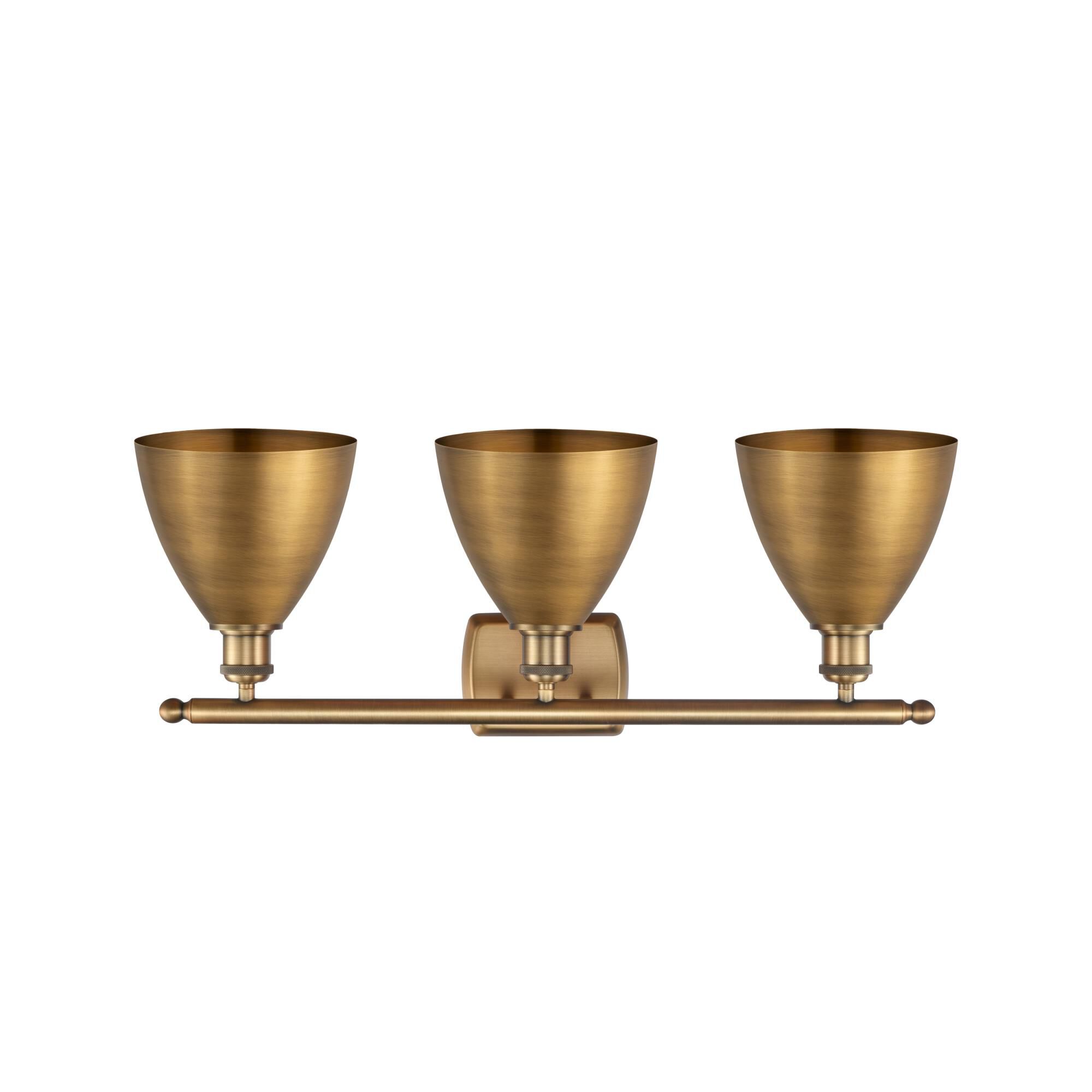 Shown in Brushed Brass finish and Brushed Brass Ballston Dome shade
