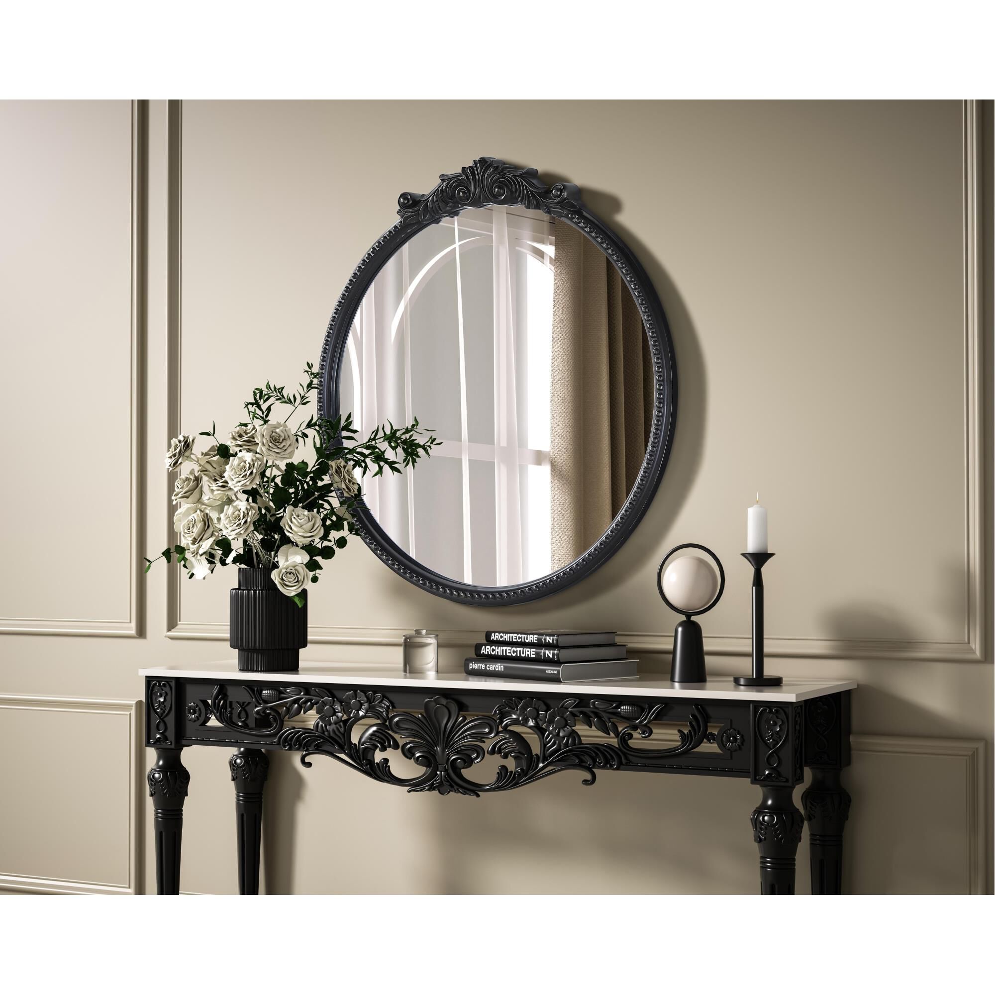 Naomi 32 Inch Decorative Mirror by Elegant Decor