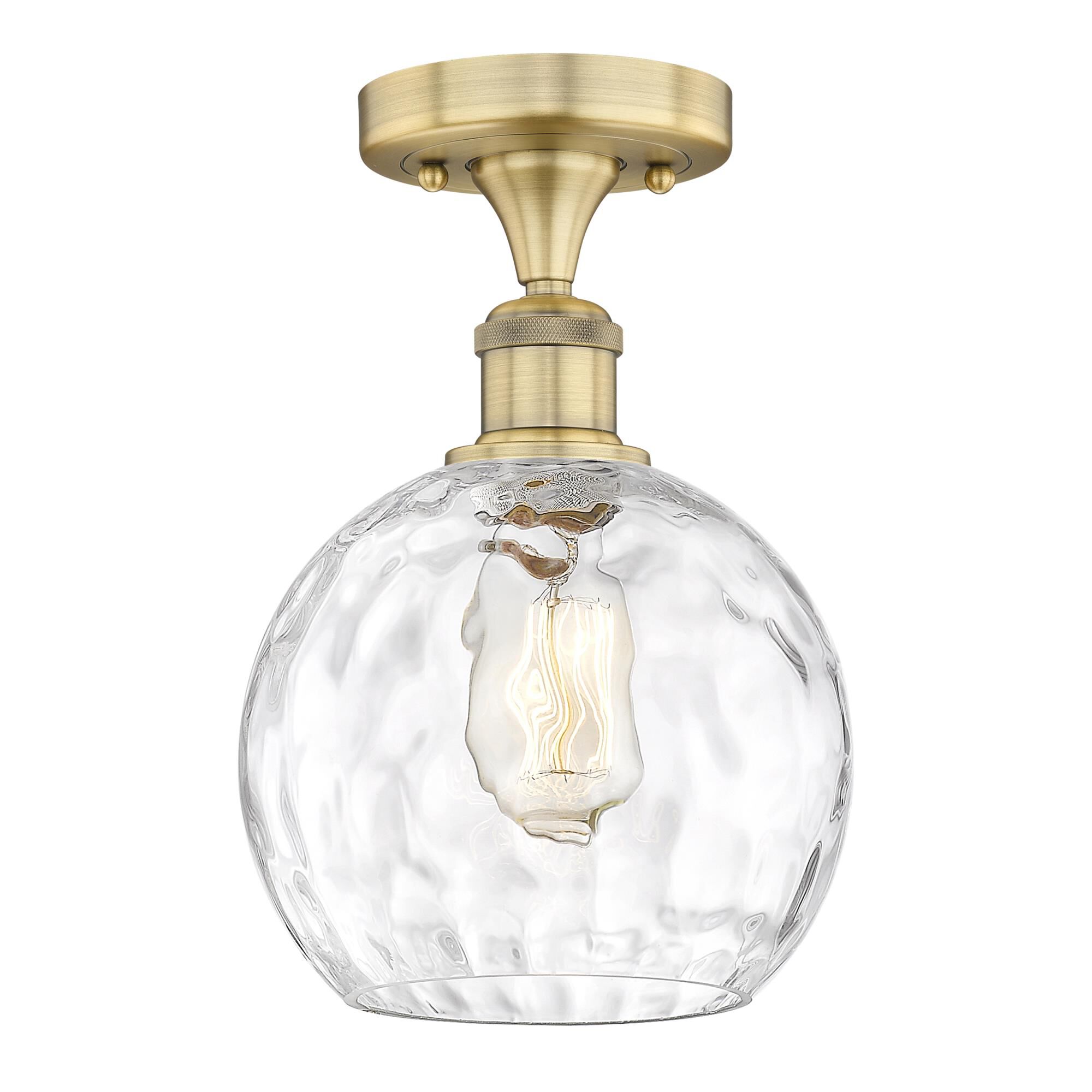 Bruno Marashlian Athens Water Glass 8 Inch 1 Light Semi Flush Mount by Innovations Lighting