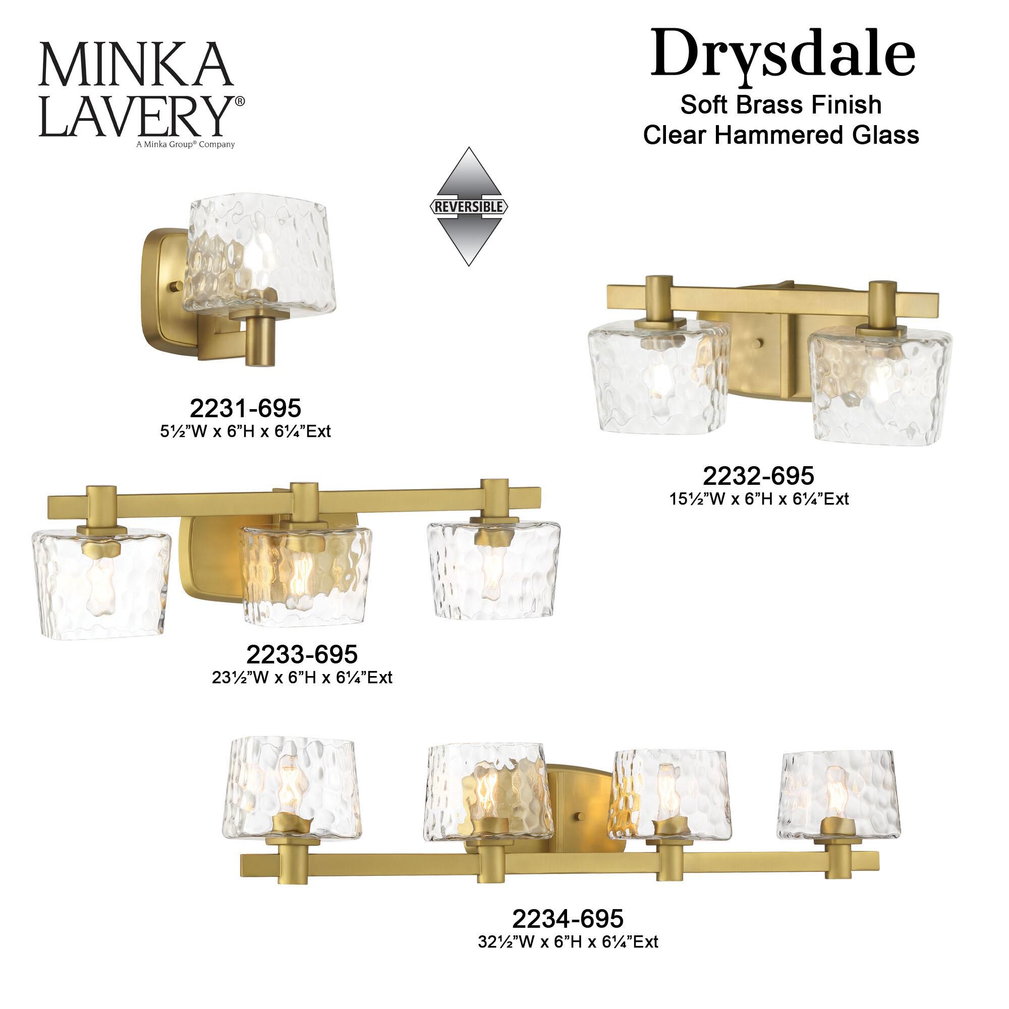 Drysdale 24 Inch Bath Vanity Light by Minka Lavery
