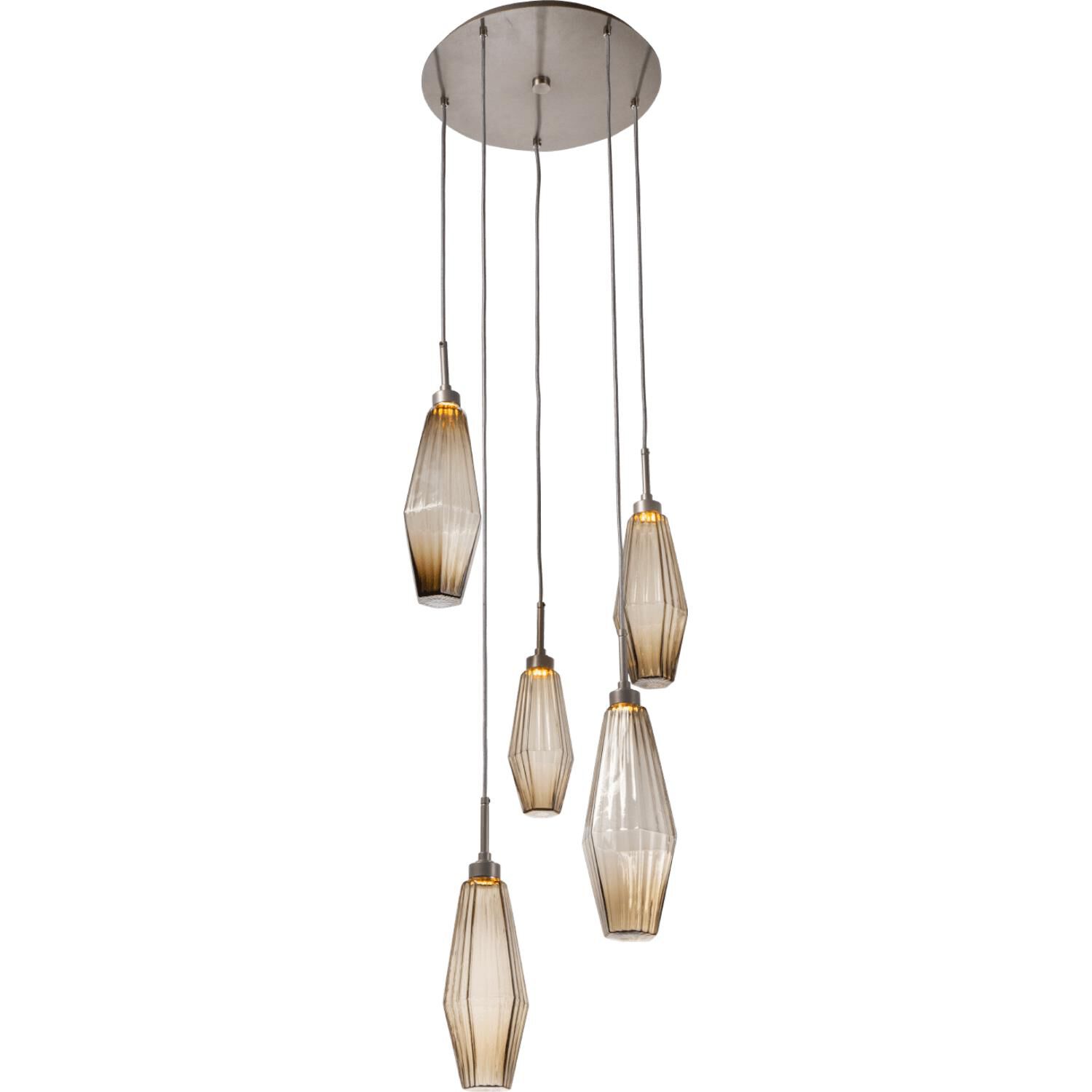 Aalto 19 Inch 5 Light LED Multi Light Pendant by Hammerton Studio