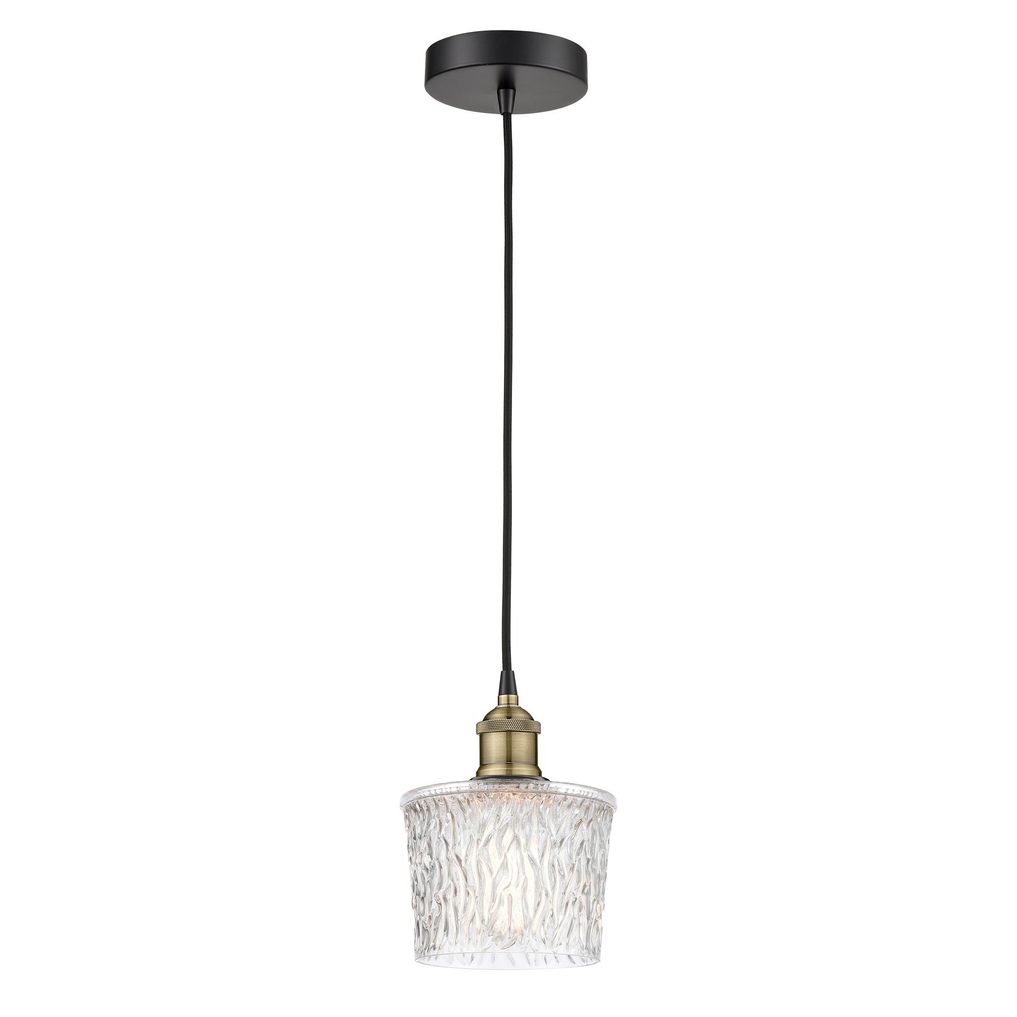 Shown in Black Antique Brass finish and Clear glass