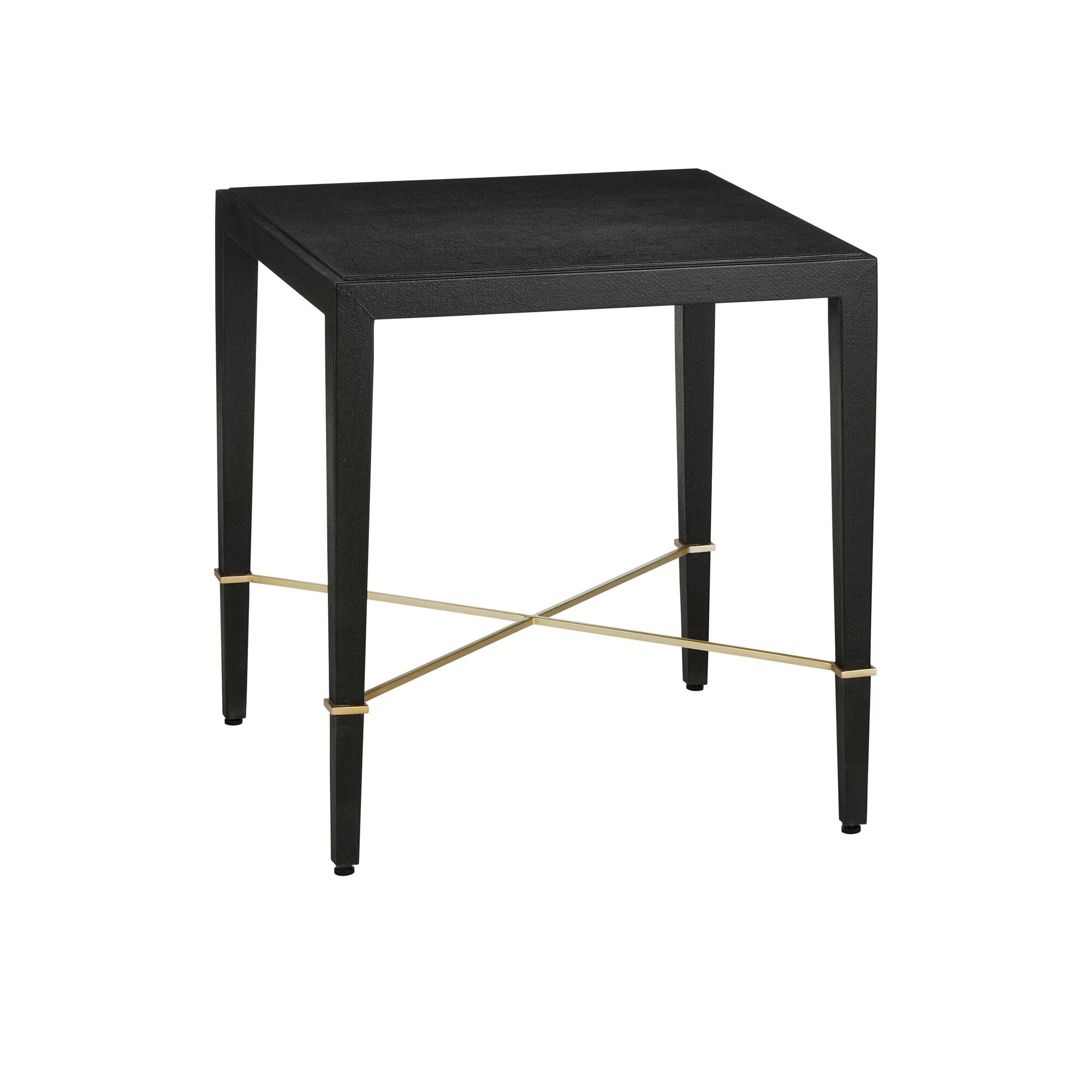 Shown in Black Lacquered Linen/Champagne finish